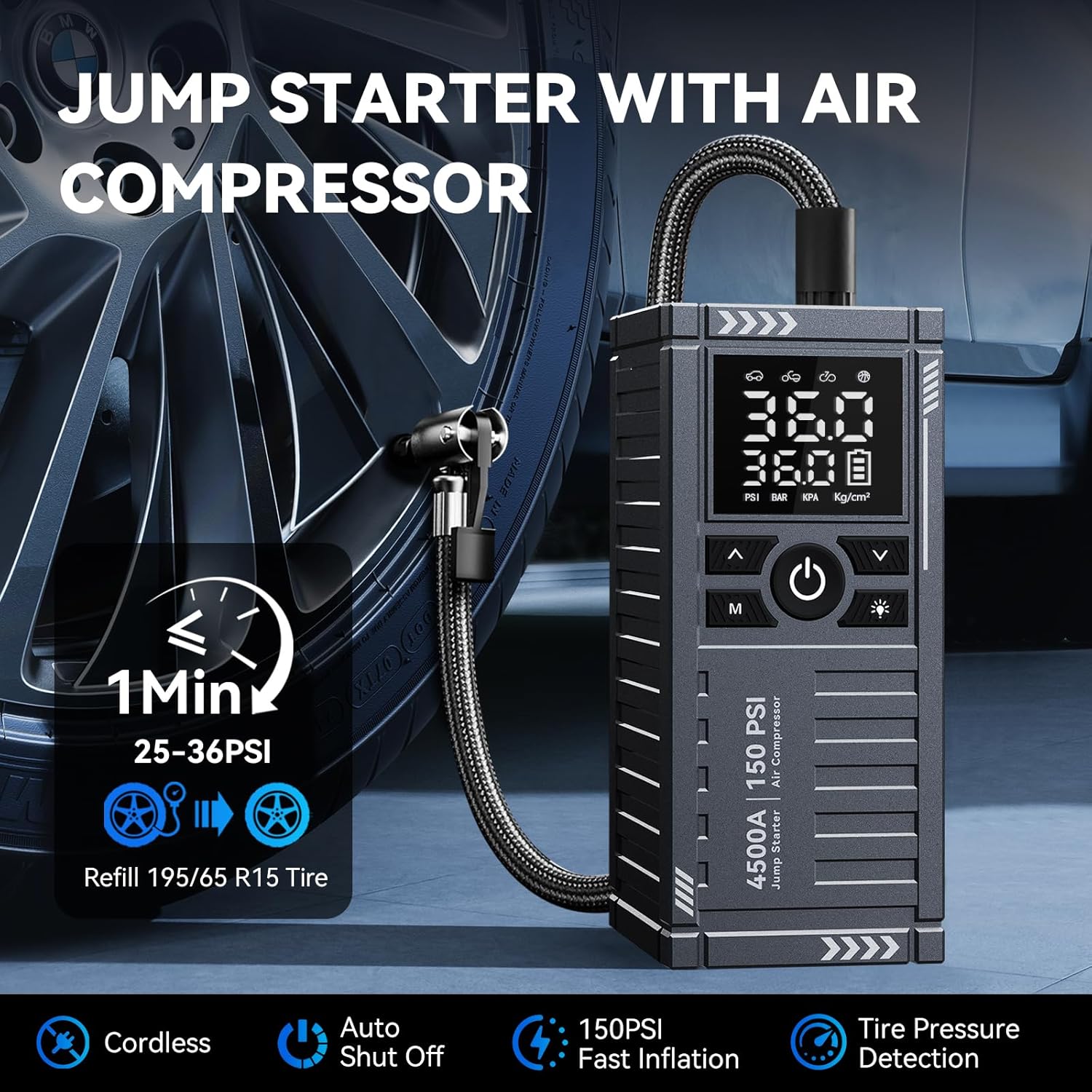Car Battery Jump Starter with Air Compressor review