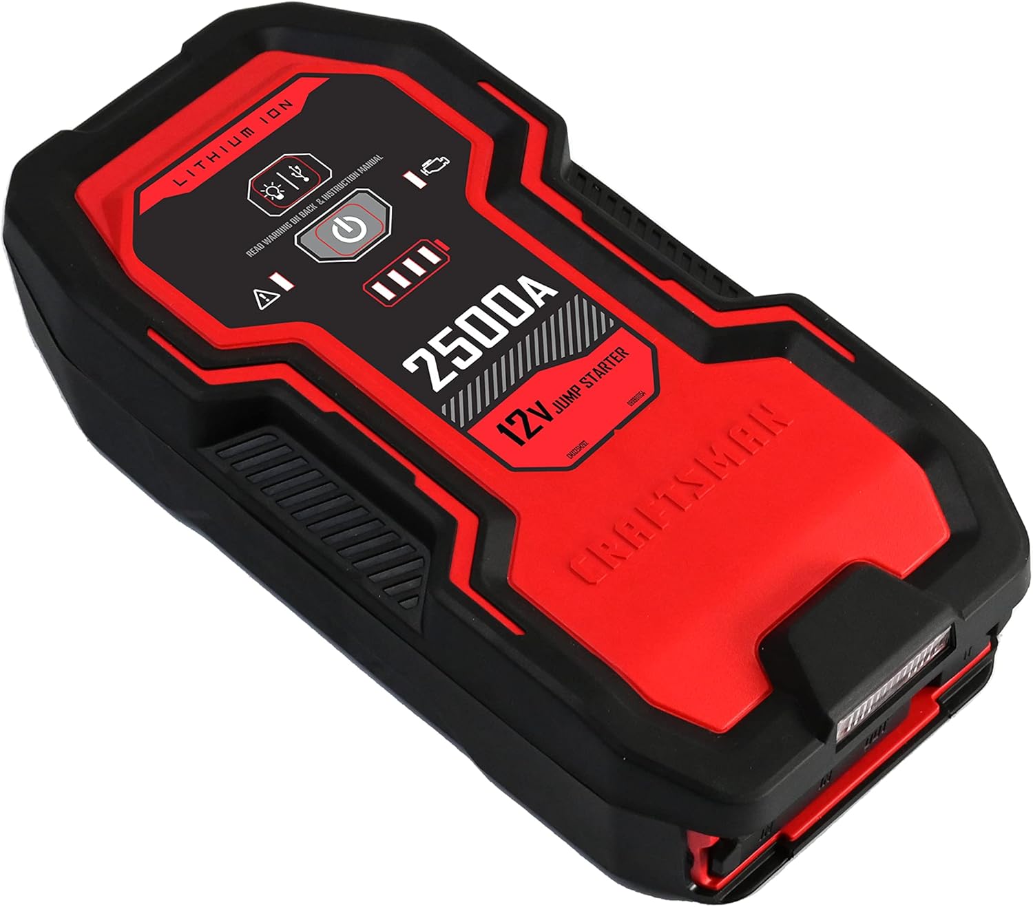 CRAFTSMAN Lithium Jump Starter and Portable Power Pack, CMXCESM264, 3-in-1, 2.4 Amp USB Port, LED Light, 1500 Amps, 12 Volt, for Motorcycle, Car, SUV, Truck, and Marine Batteries