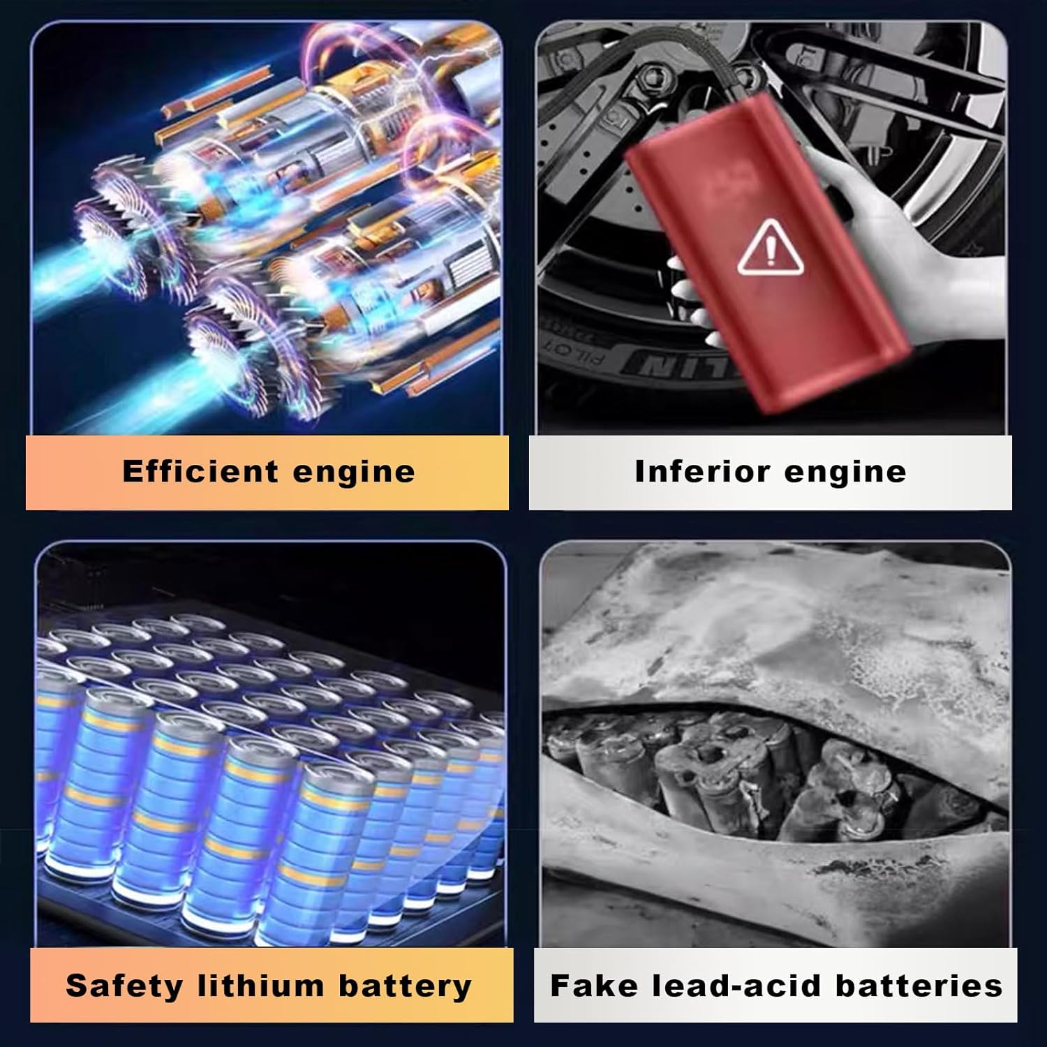 Jump Starter with Air Compressor,8000A Car Battery Jumper Starter (9.0 Gasoline/6.5L Diesel) with 150PSI Digital tire inflator Portable,14.8V Power Pack Car Jump Box Charger with LCD Display, Lights
