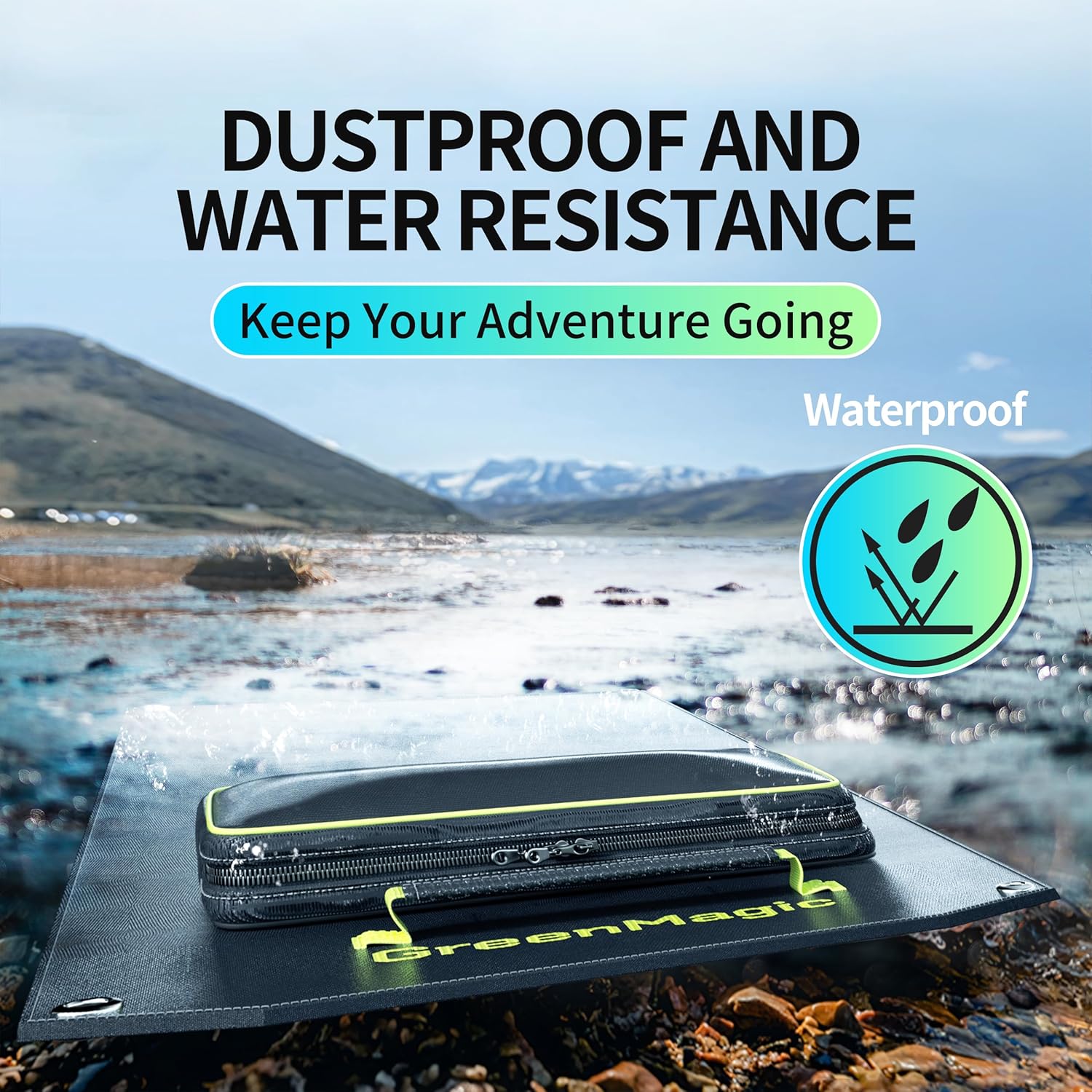 Portable Power Station 330W, 227Wh Solar Powered Generator with Fast PD Output with 60W Solar Panel, 120V Pure Sine Wave AC Outlet Charging Lithium Battery for Outdoor Camping Travel Home Blackout