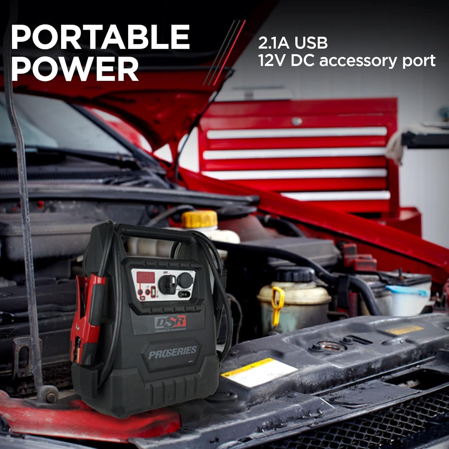 Schumacher Electric DSR ProSeries Car Battery Jump Starter, Maintainer  Portable Power Station - 12V 2400 Peak Amps  500 Cranking Amps - with DC  USB Charging Ports - DSR158