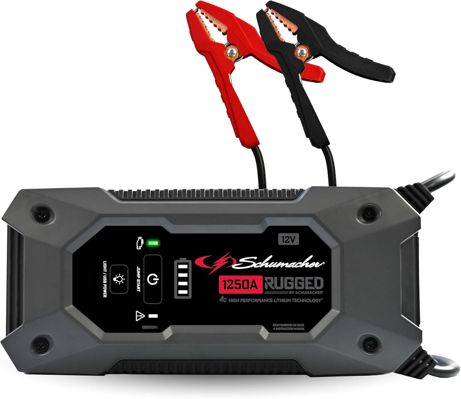 Schumacher Electric Lithium Jump Starter and Portable Power Pack SL1648, 3-in-1, 1250A, 12V, for 6.0L Gas, 3.0L Diesel Engines- Works on Cars, Trucks, Motorcycles, Marine Batteries, SUVs, and More