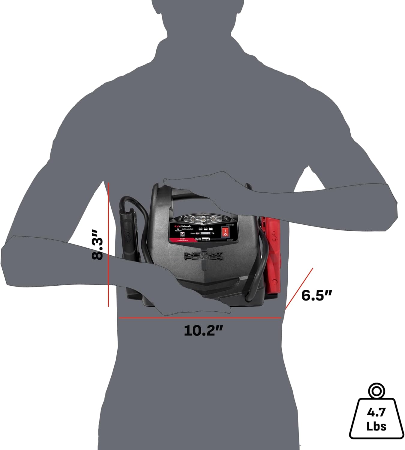 Schumacher Electric Lithium Jump Starter and Portable Power Station, SL1562, 4-in-1, 1200 Amps, 12 Volt, 150-PSI Air Compressor, USB Charging, Starts Car, Truck, Motorcycle, and Marine Batteries