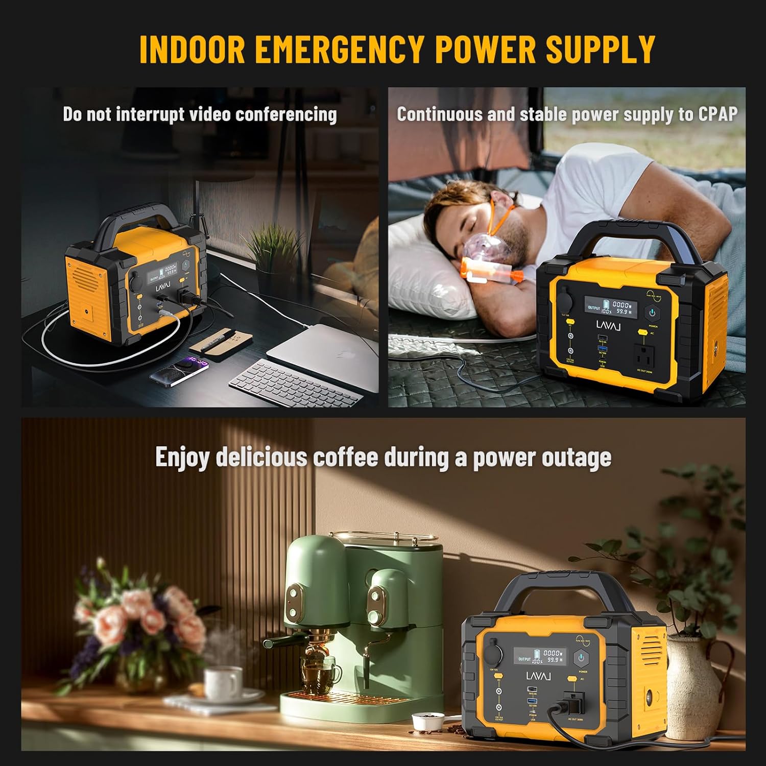 Solar Generator 600W Portable Power Station with 200W Foldable Solar Panel, 647Wh Lithium Battery, 120V/600W AC Outlet, Quiet Generators for Home, RV, Outdoor, Camping and Emergencies Use