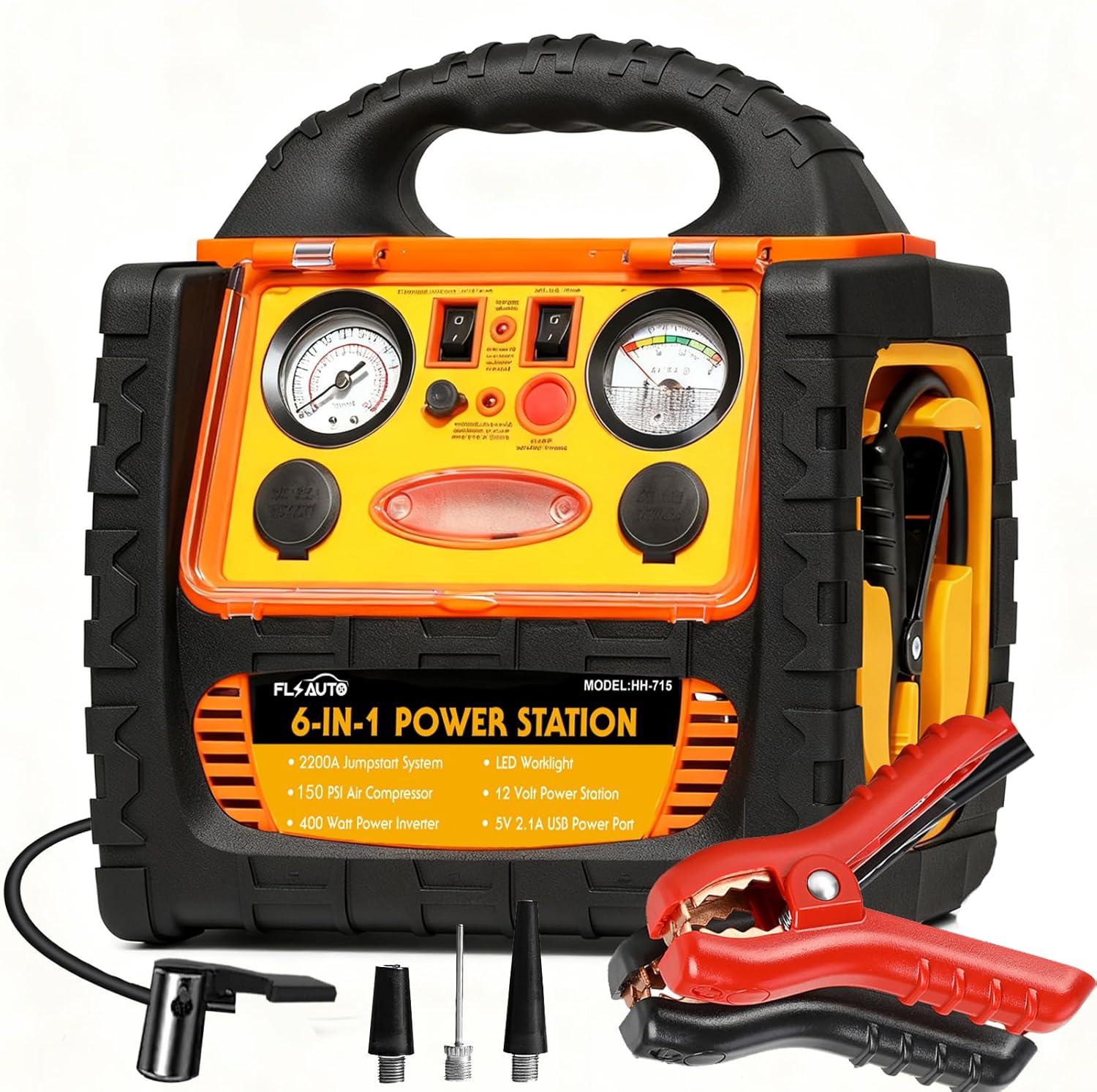 6 in 1 Jump Starter with Air Compressor review