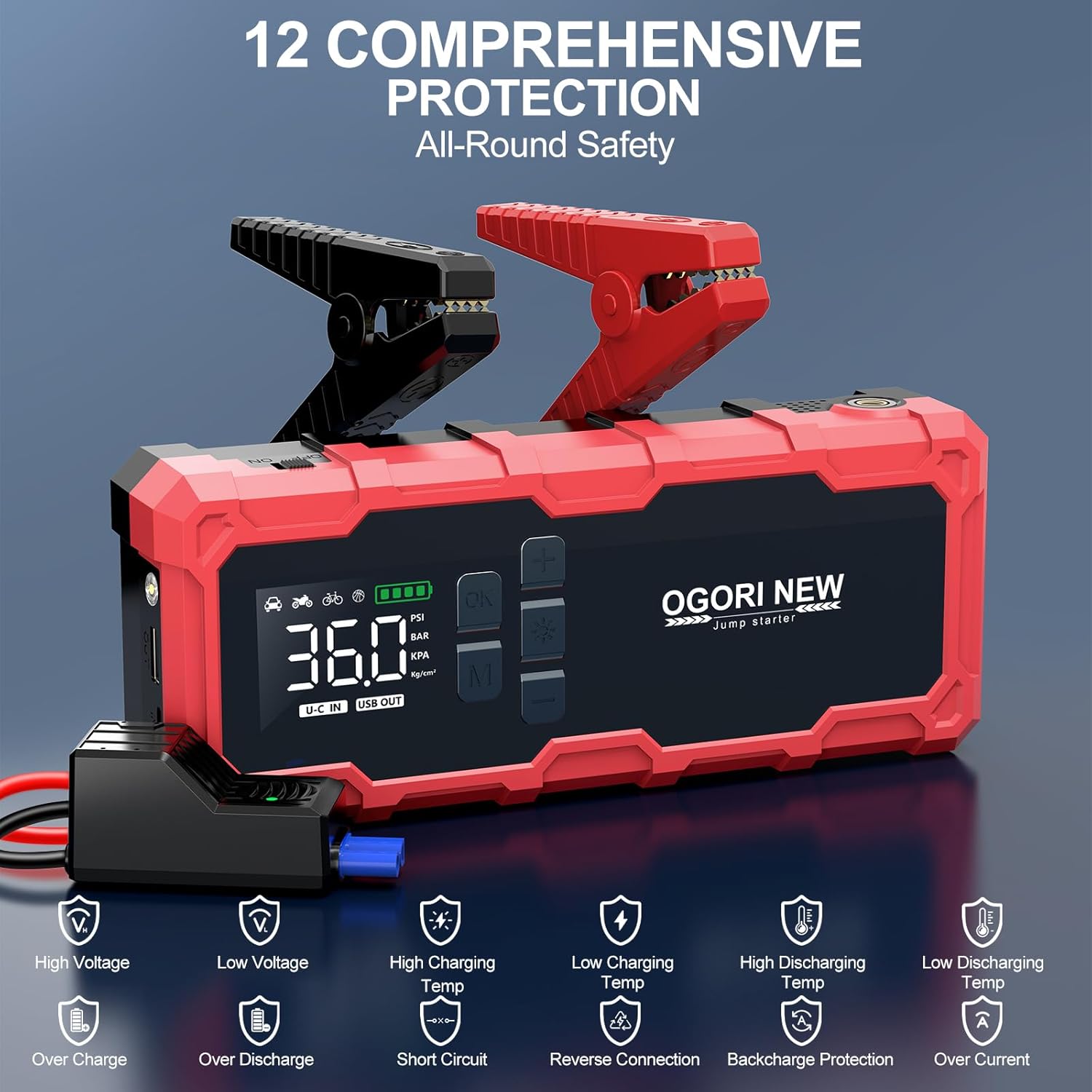 8000A Jump Starter with Air Compressor review