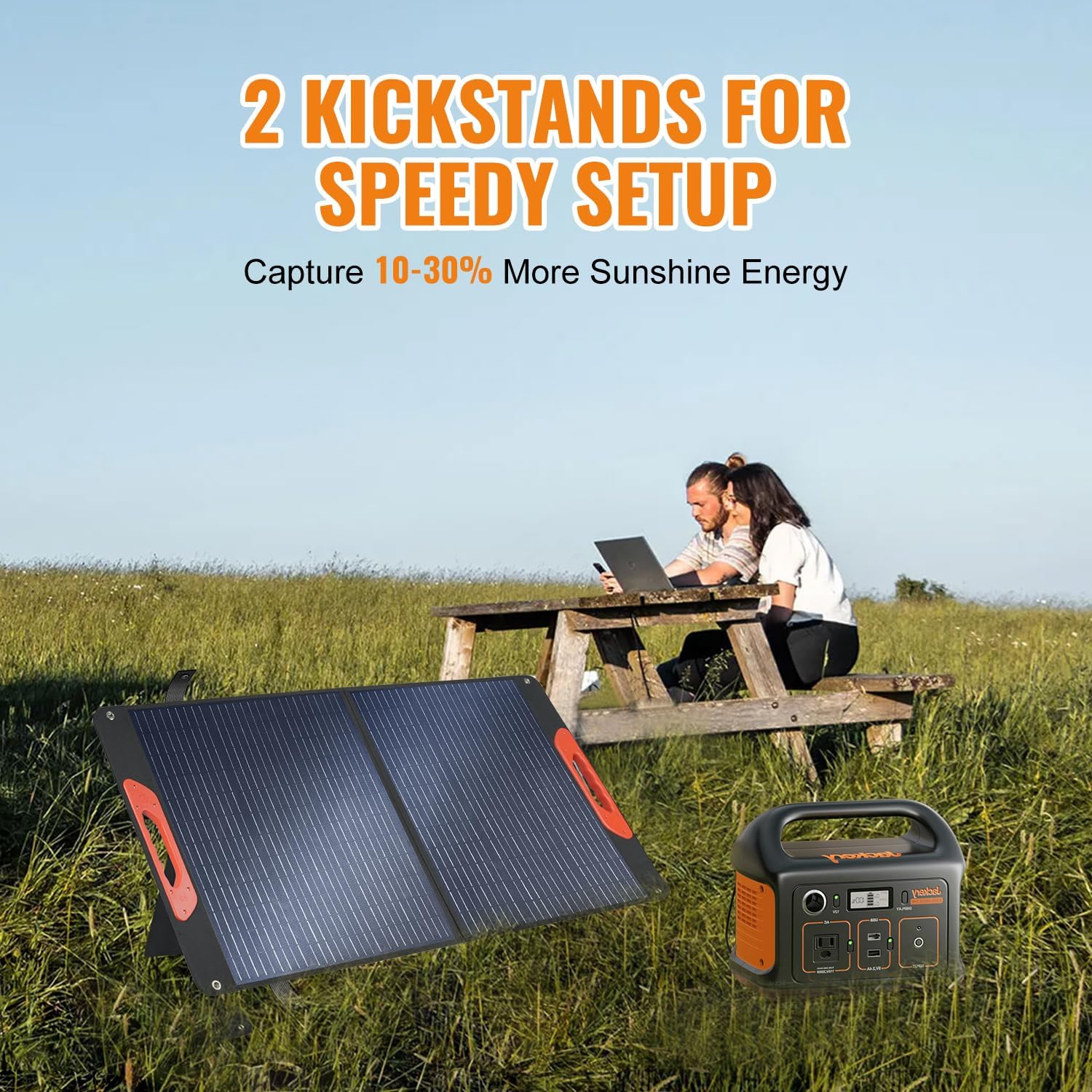 100W Foldable Solar Panel - Charger for Power Stations | Monocrystalline 23.5% High Efficiency QC3.0 USB-A/USB-C Output | IP65 Waterproof | Portable for Camping, RV, Emergency Blackout