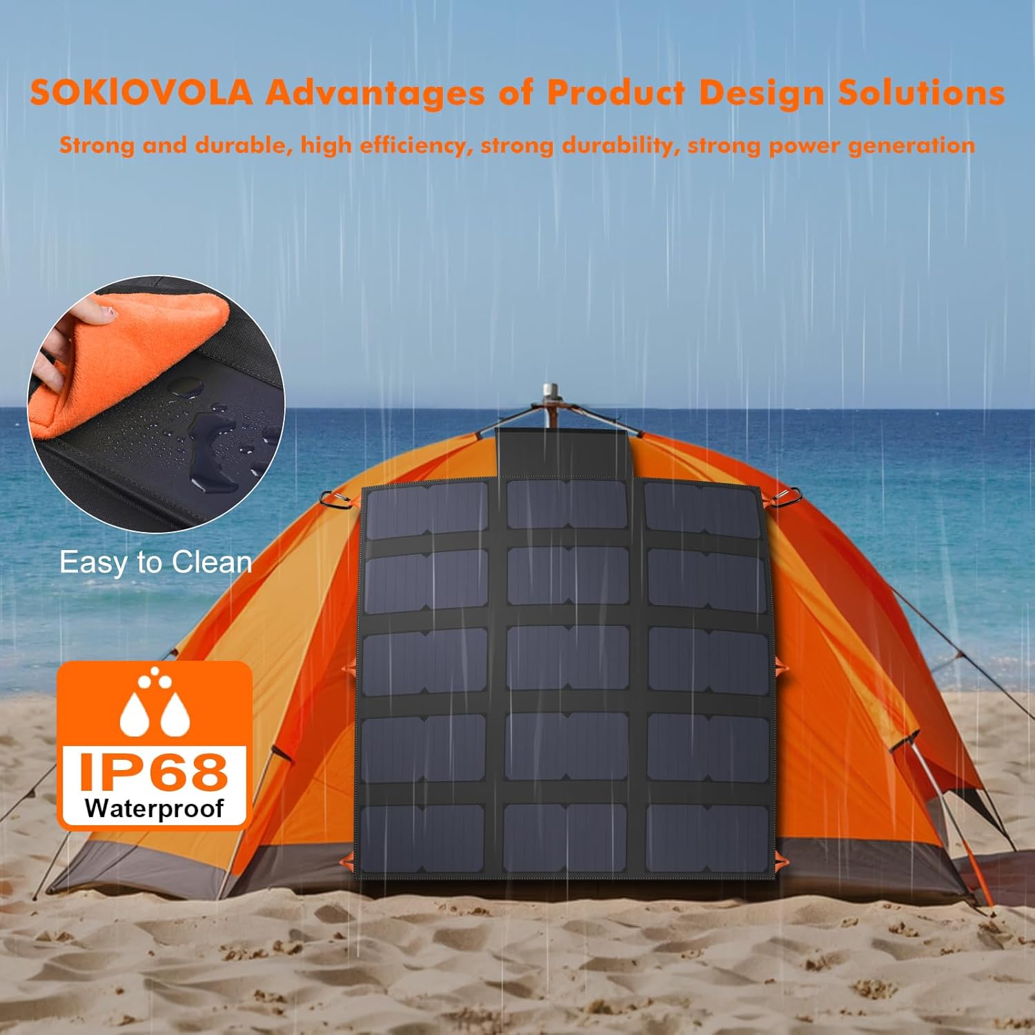 120W Foldable Solar Panel with MC-4 Connector Portable Solar Panel for Camping Folding Solar Panel Charger for Portable Power Station Laptops RV