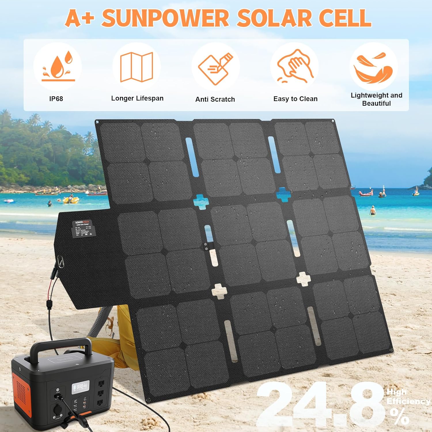 120W Foldable Solar Panel with MC-4 Connector review
