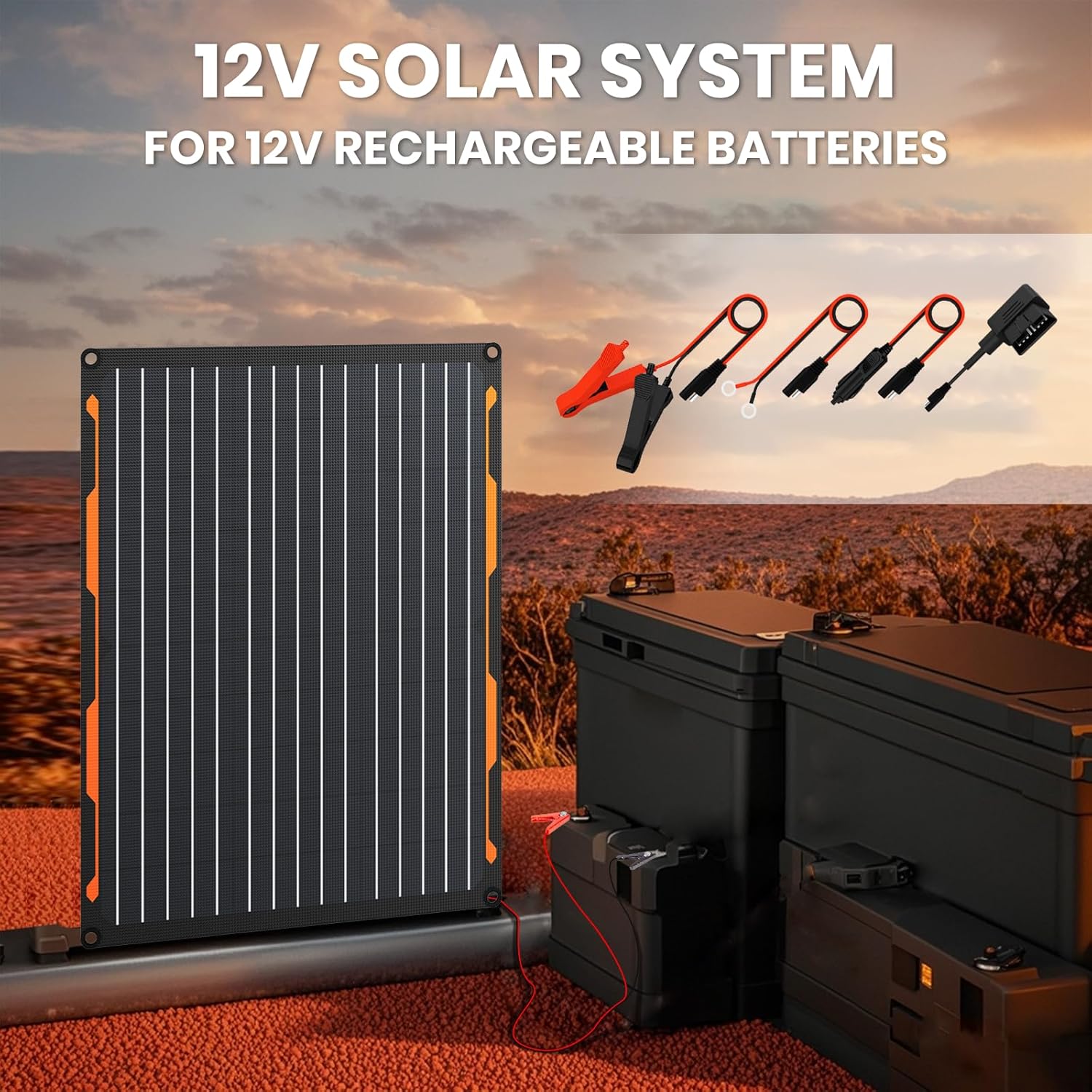 60W Portable Solar Panel for Power Station, 24% High Efficiency Foldable Solar Charger with QC3.0 USB-A PD3.0 DC Output, IP67 Waterproof Solar Panels for Camping RV, Power Outage (Without Generator)
