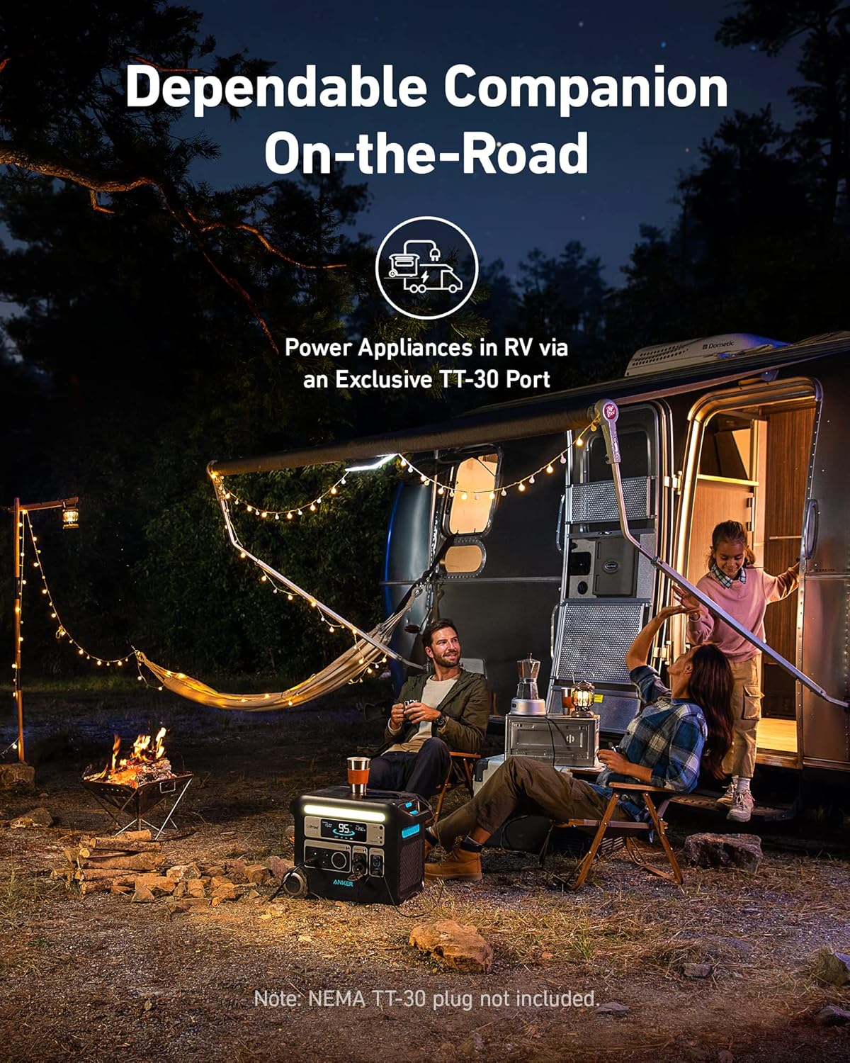 Anker SOLIX F2000 Portable Power Station, PowerHouse 767, 2048Wh GaNPrime Solar Generator with 200W Solar Panel, LiFePO4 Batteries, 4 AC Outlets Up to 2400W for Home, Power Outage, Outdoor Camping
