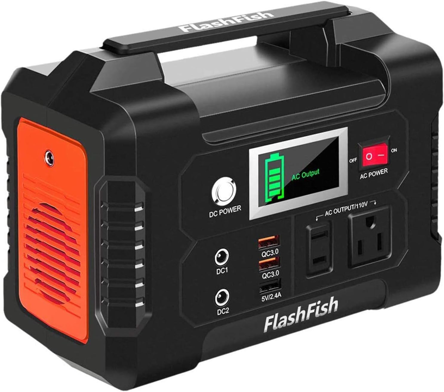 Flashfish 200W Portable Power Station 151Wh, 400W Peak Solar Generator with 110V AcOutlet, 2 DC  3 USB Ports, Backup Battery for CPAp Camping, Home, Outdoor EmergencyPower supply