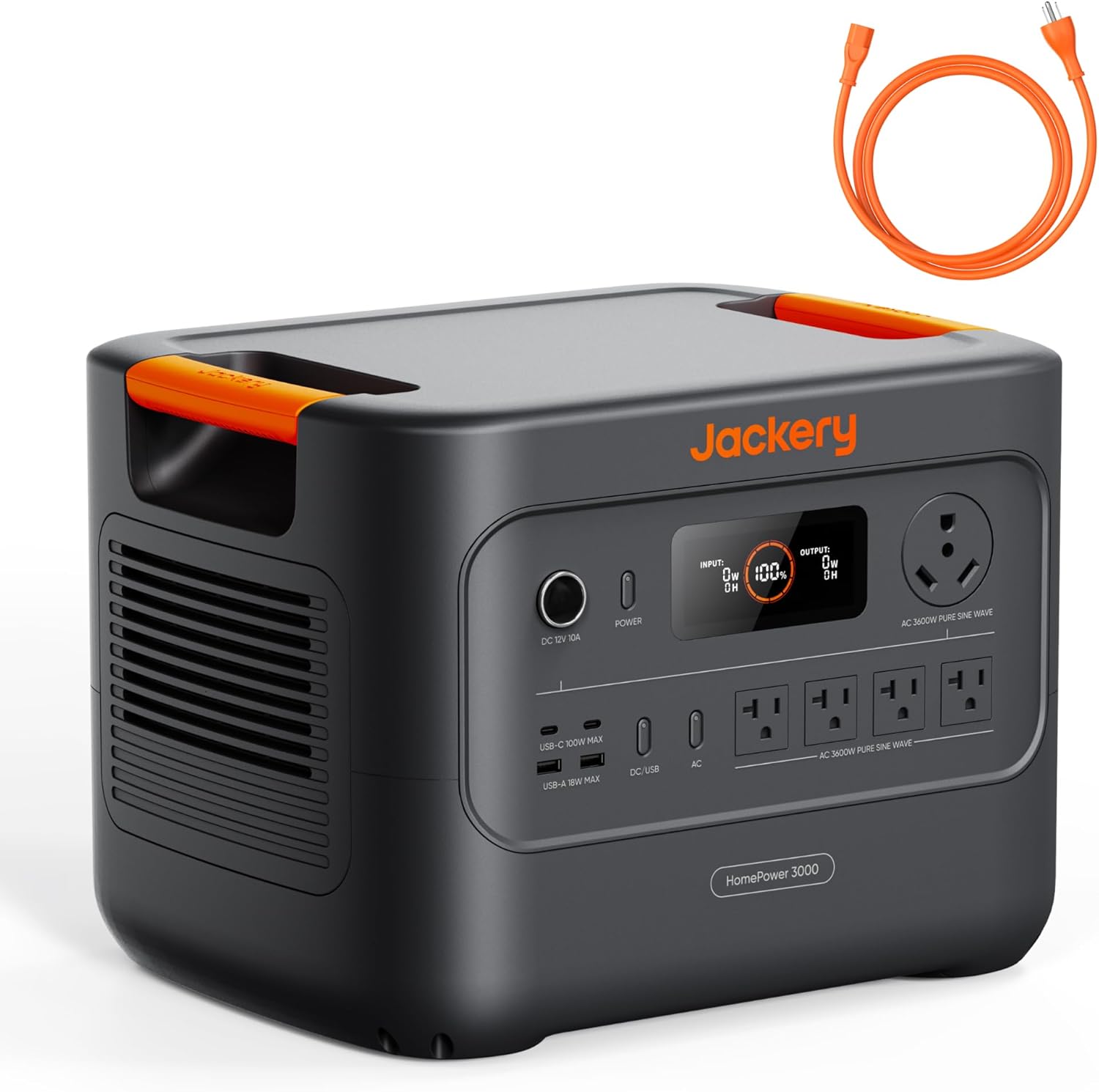 Jackery HomePower 3000 Portable Power Station with 2x 200W Solar Panels, 3600W (Surge 7200W) Output, 3072Wh LFP Battery Solar Generator, Essential Backup for Home Use, Power Outage, RV, Emergencies