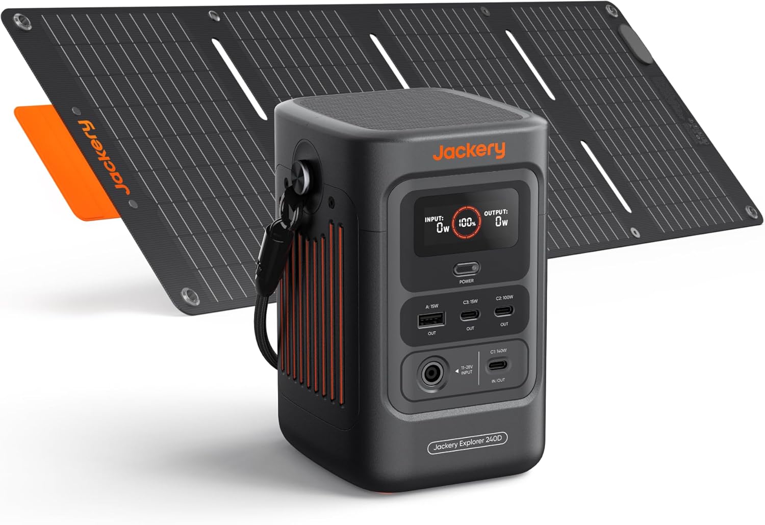 Jackery Solar Generator 240 v2 and 40W Mini Solar Panel, 256Wh LiFePO4 Battery, 300W AC  100W USB-C Output, Ultra Fast Solar Charging for Outdoors, Camping, Travel  Emergencies