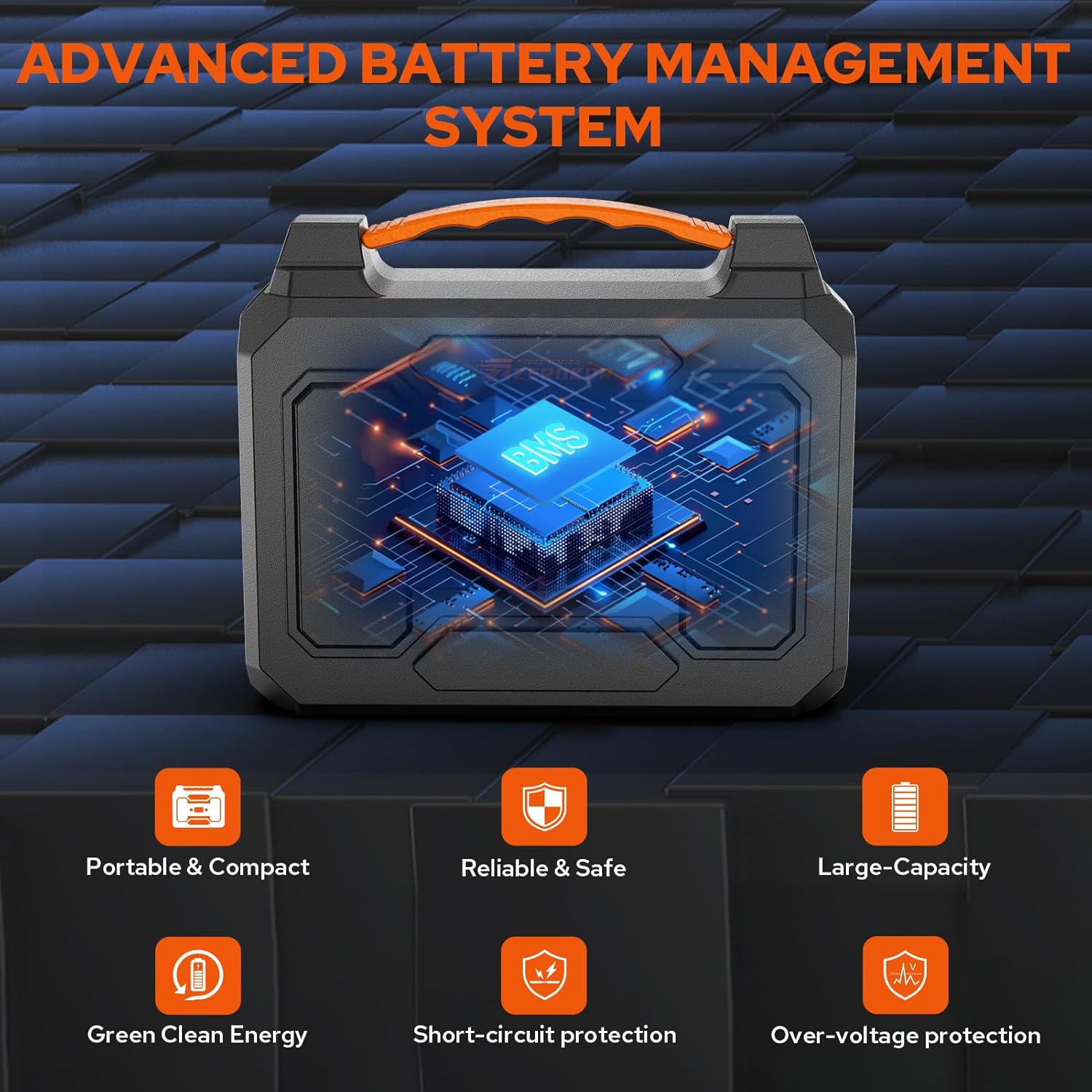 Portable Power Station with Foldable 40W Solar Panel, 100W Solar Powered Generator with Panels,110V AC Outlet Camping Solar Power Bank 146Wh DC Battery Pack for Smart Device RV Outdoor Power Outage