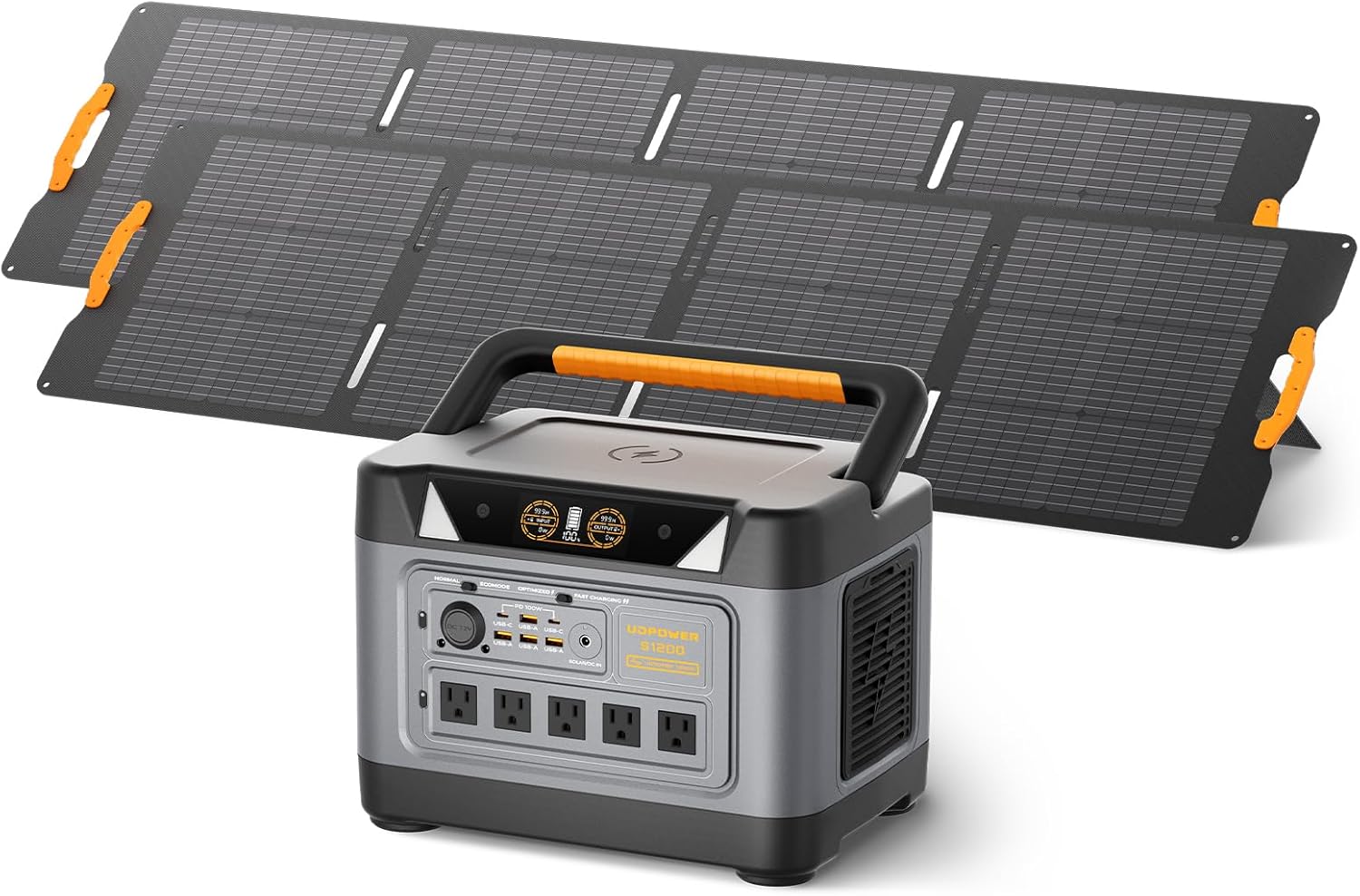 S1200 1190Wh Solar Generator Kit | 1200W Power Station + 120W Solar Panel | Portable Power for Home Backup, RV  Outdoor