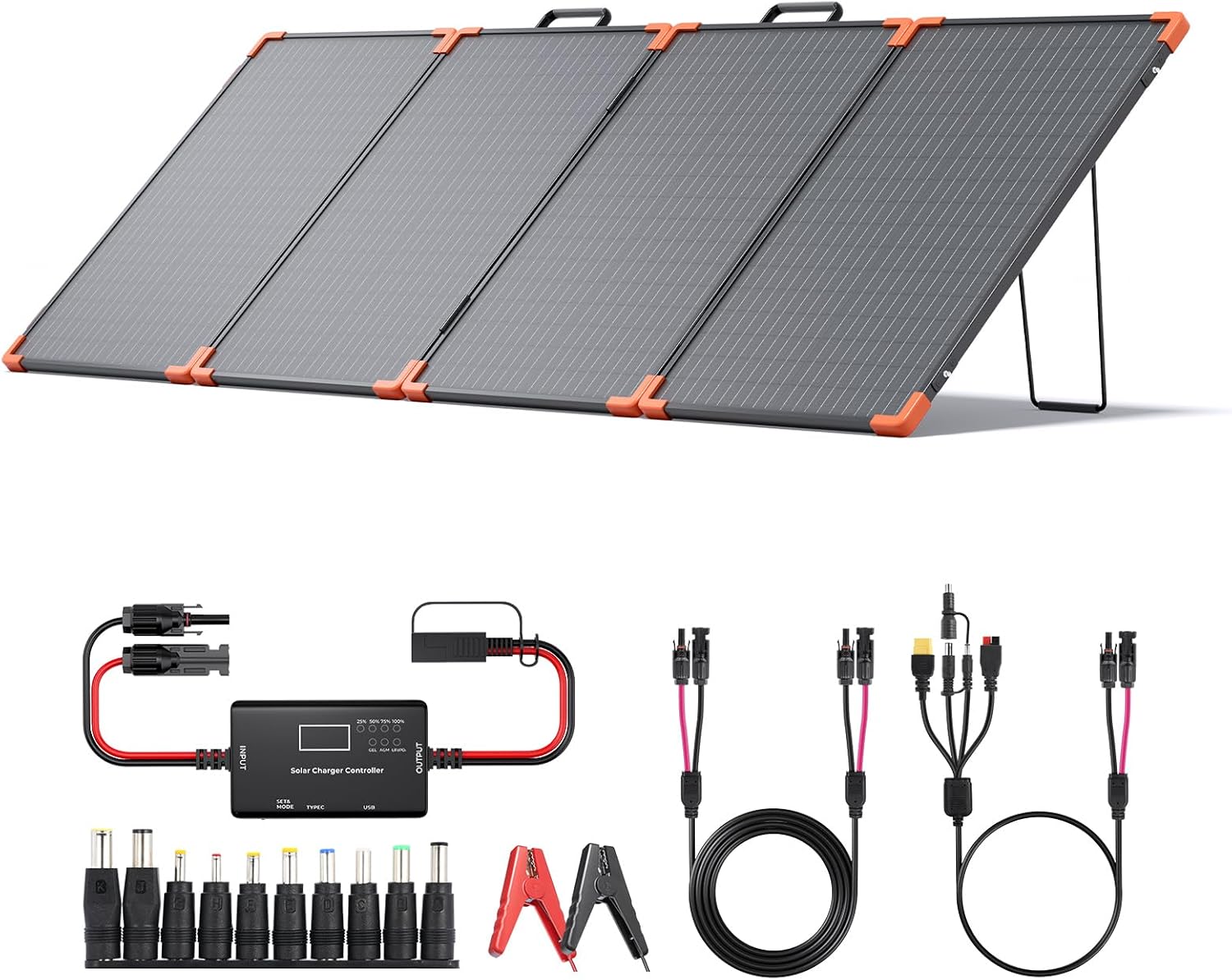 100W Portable Solar Panel with 20A PWM Controller review