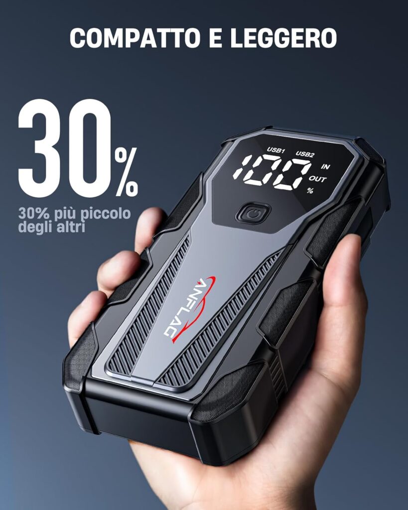 7000A Car Jump Starter 12V Battery Pack, 21800mAh Portable Jump Box for All Gas  10L Diesel Engines, Smart Jumper Cables, Force Start, -20°C Cold Cranking, 200-Lumen SOS Light  Power Bank