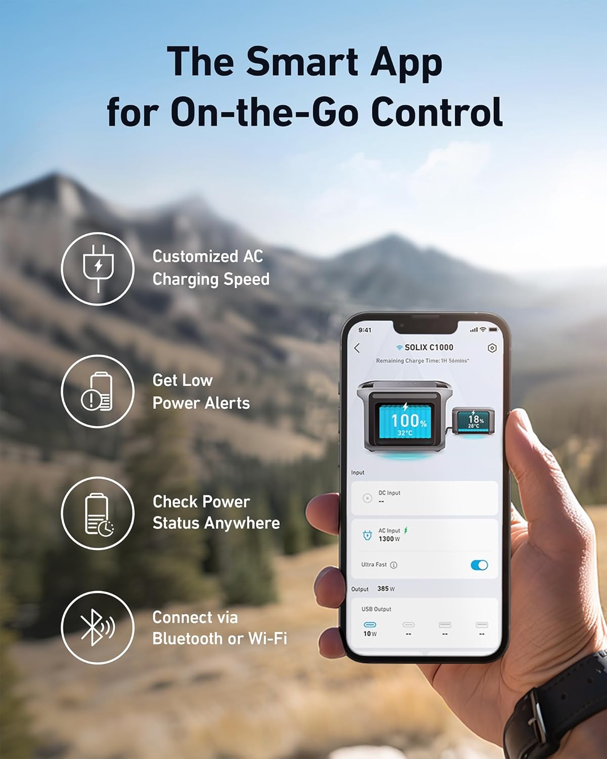 Anker SOLIX C1000 Portable Power Station, 1800W (Peak 2400W) Solar Generator, Full Charge in 58 Min, 1056wh LiFePO4 Battery for Home Backup, Power Outages, and Outdoor Camping (Optional Solar Panel)