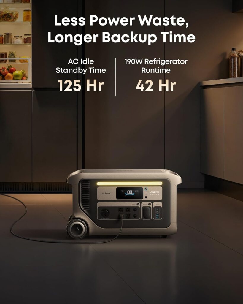 Anker SOLIX F3000 Portable Power Station and 400W Solar Panel, 3,072Wh, 6,000W Recharging, Solar Generator for Home Use, Expandable to 24kWh, For Outages, Camping, RVs, and Emergencies