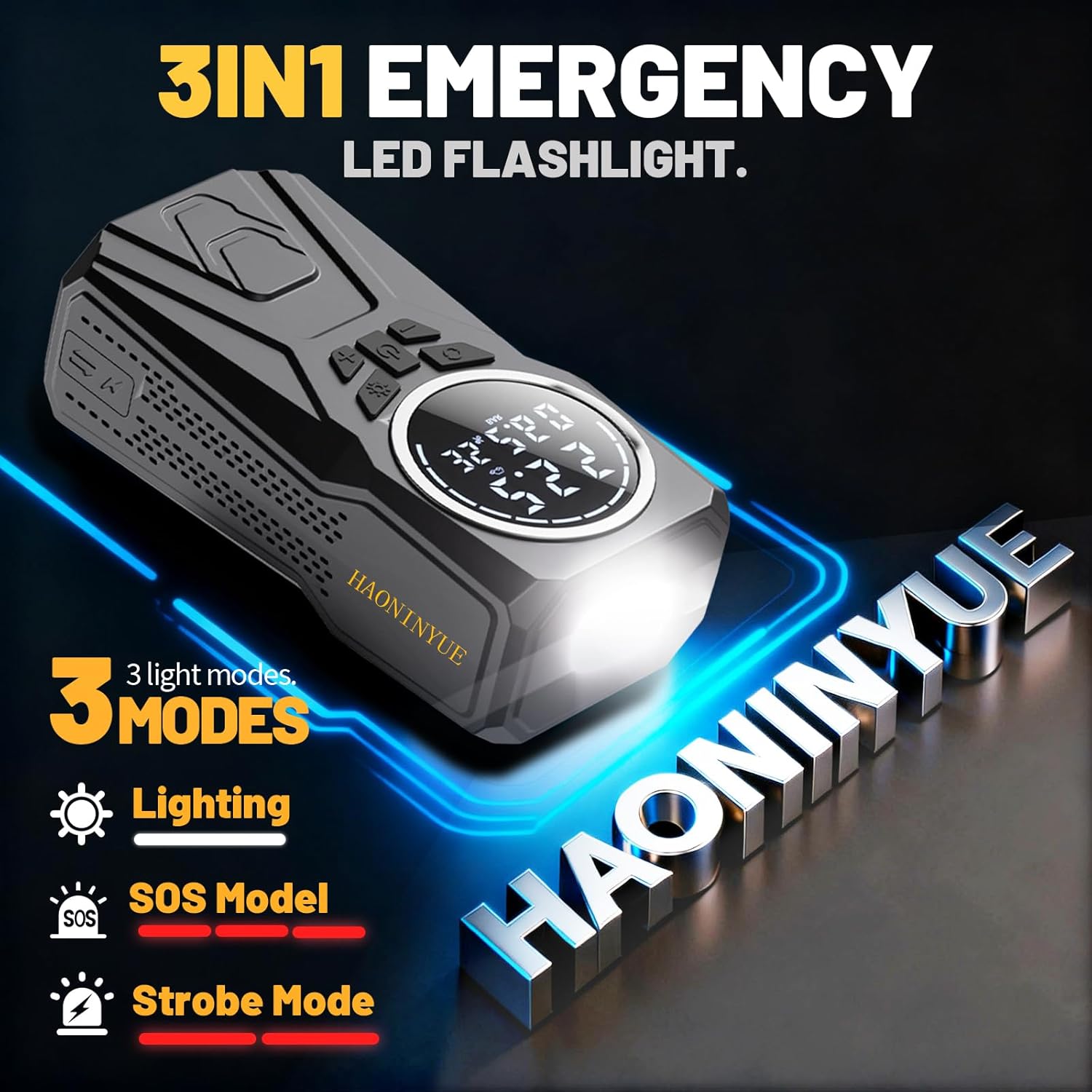 Car Jump Starter with Air Compressor,3000A Car Emergency Starting Power Supply,150PSI Tire Inflator Portable Compressor,battery jump starter,Portable Tire Inflator for Cars,Pickup Trucks,Bicycles,etc.