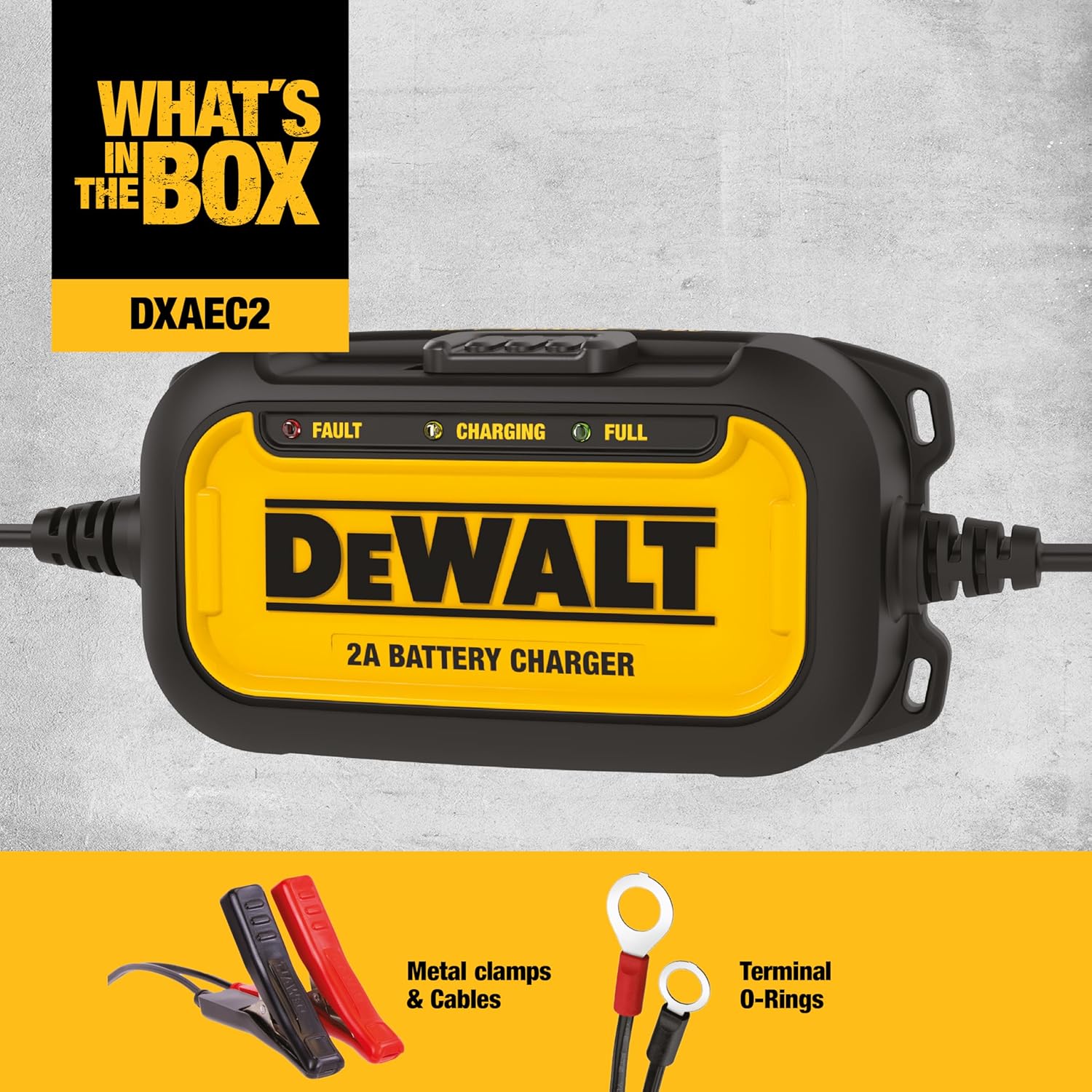 DEWALT DXAEC 30 Amp Professional Battery Charger with 100 Amp Engine Start  3 Amp Maintainer