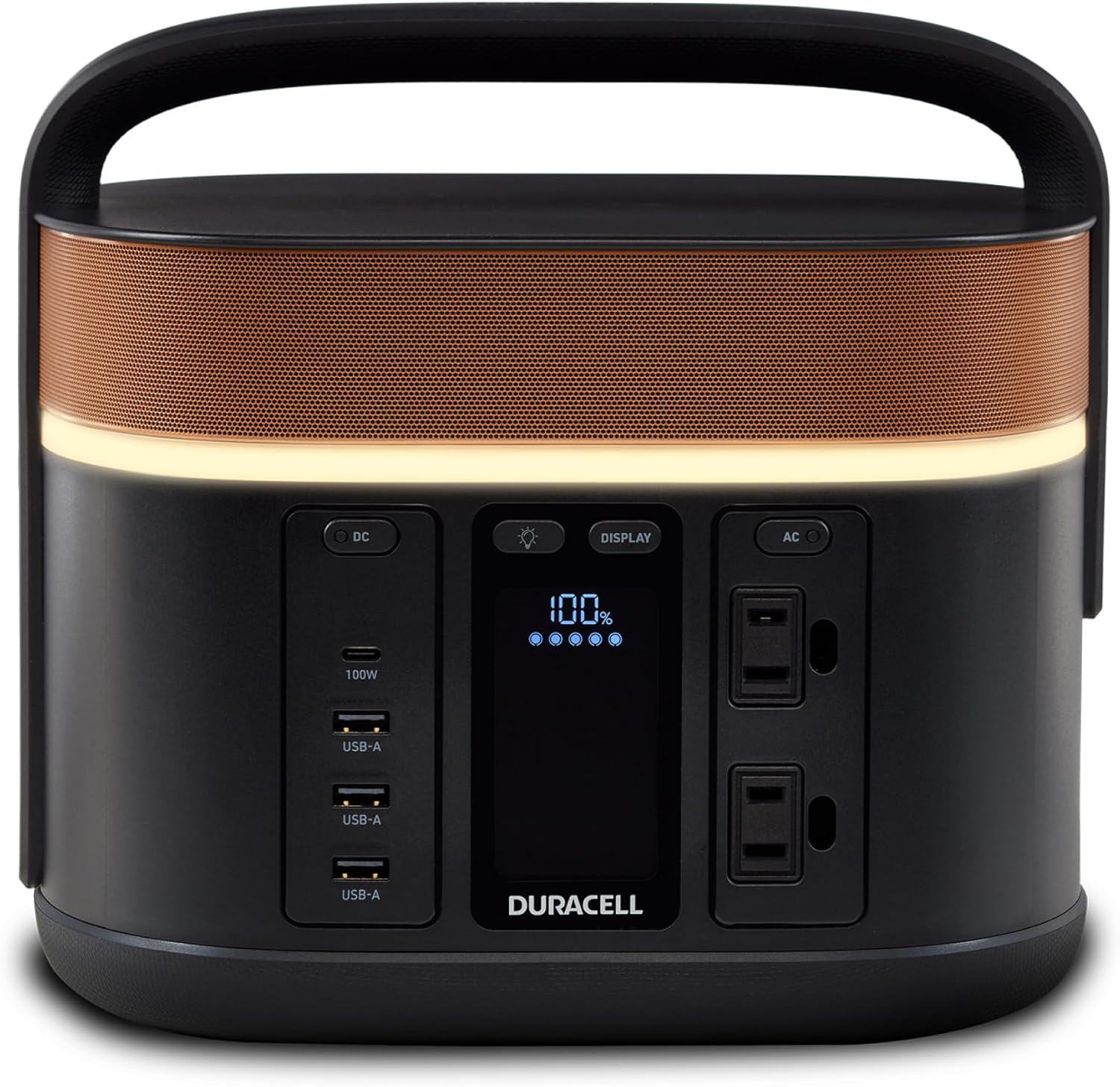 Duracell G350 Portable Power Station – Backup Power for Camping, Home, Emergency Use – 350W Lithium-Ion Battery, AC Outlets, USB-A  USB-C Ports, Solar Powered Capability (Panel Sold Separately)