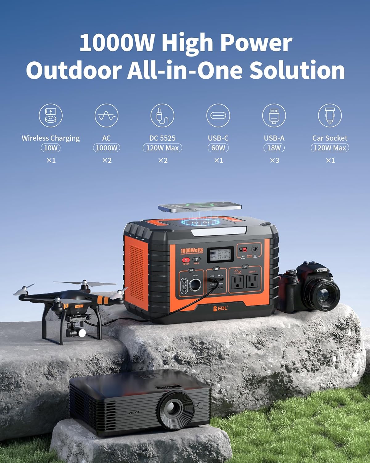 EBL Portable Power Station 1000W 999Wh review