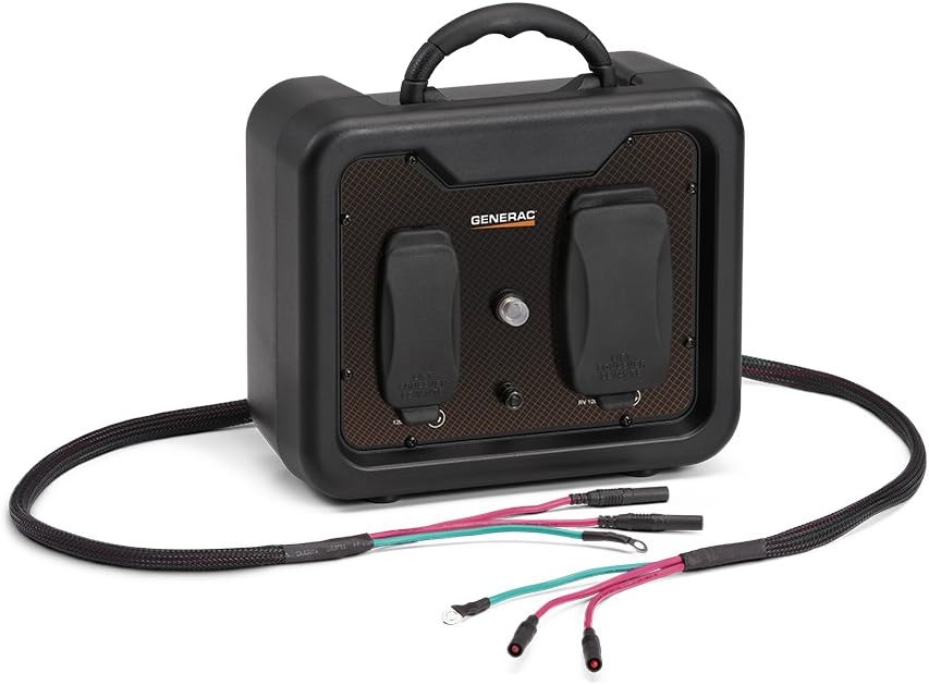 Generac 2106Wh Portable Power Station with Lithium-Ion Battery - Clean, Emission-Free Power - Wirless Charging Pad and Compact Design - Camping, RV, Indoor/Outdoor Use - Orange/Black