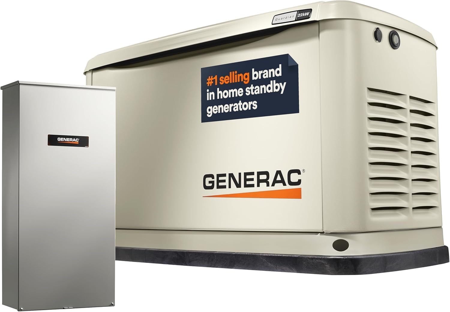 Generac Guardian 22kW Home Standby Generator with 200 Amp Transfer Switch - Automatic Whole House Backup Power for Storms, Emergencies, and Outages, WiFi Enabled, Runs on Natural Gas or Liquid Propane Generac Guardian 22kW Home Standby Generator with 200 Amp Transfer Switch - Automatic Whole House Backup Power for Storms, Emergencies, and Outages, WiFi Enabled, Runs on Natural Gas or Liquid Propane