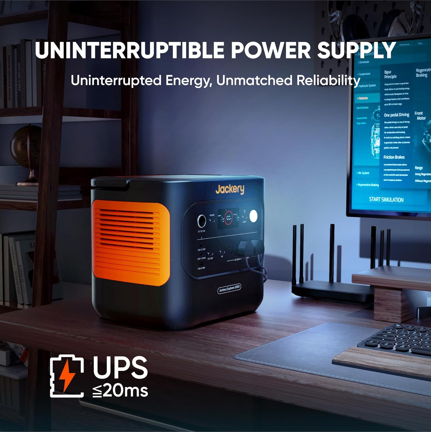 Jackery Explorer 2000 v2 Portable Power Station, 2042Wh LiFePO4 Home Backup Battery, 2200W Solar Generator, USB-C PD 100W Fast Charging for Emergencies, Power Outages, Camping(Solar Panel Optional) Jackery Explorer 2000 v2 Portable Power Station, 2042Wh LiFePO4 Home Backup Battery, 2200W Solar Generator, USB-C PD 100W Fast Charging for Emergencies, Power Outages, Camping(Solar Panel Optional)