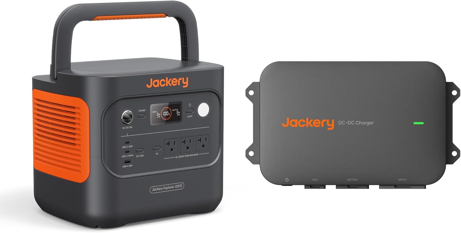 Jackery Explorer 2000 v2 Portable Power Station, 2042Wh LiFePO4 Home Backup Battery, 2200W Solar Generator, USB-C PD 100W Fast Charging for Emergencies, Power Outages, Camping(Solar Panel Optional) Jackery Explorer 2000 v2 Portable Power Station, 2042Wh LiFePO4 Home Backup Battery, 2200W Solar Generator, USB-C PD 100W Fast Charging for Emergencies, Power Outages, Camping(Solar Panel Optional)