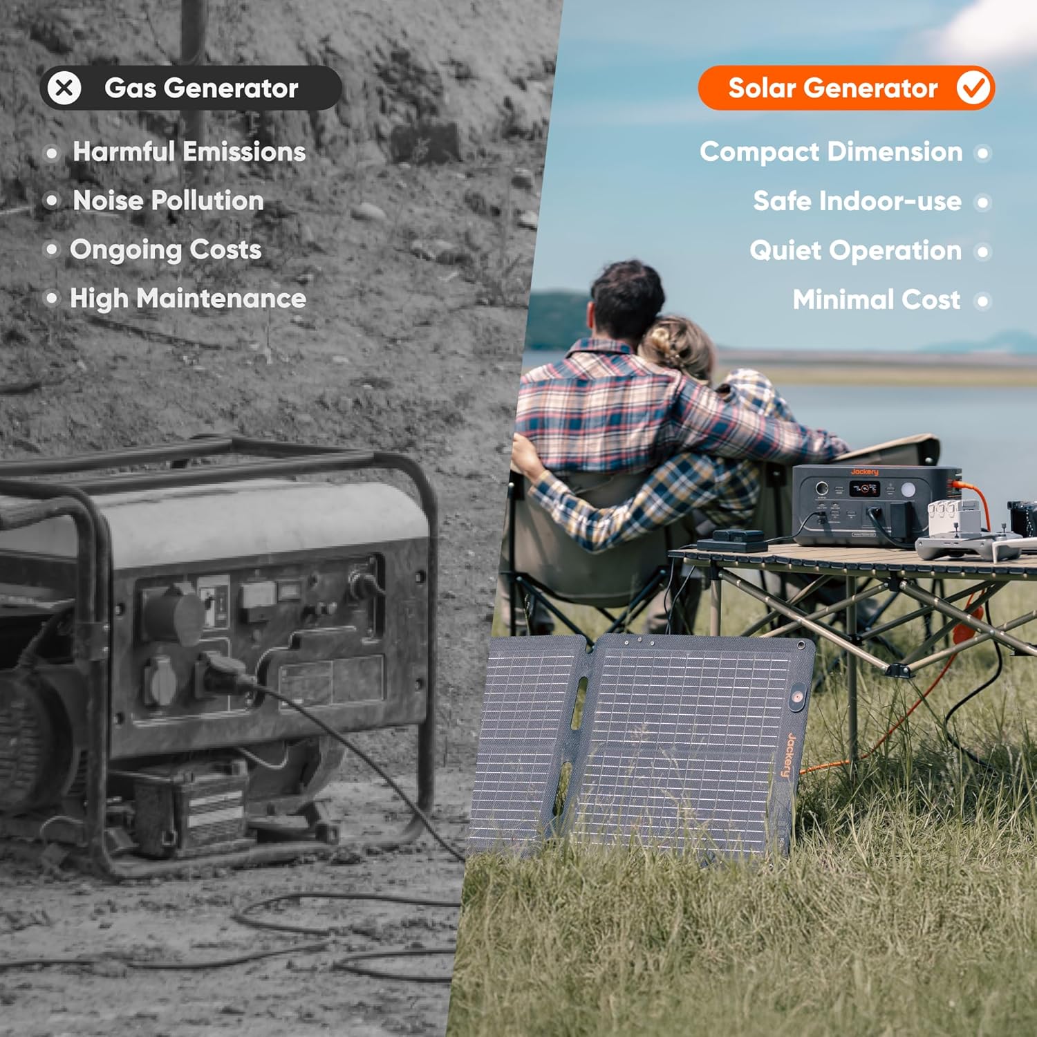 Jackery Portable Power Station Explorer 500, 518Wh Outdoor Solar Generator Mobile Lithium Battery Pack with 110V/500W AC Outlet for Home Use, Emergency Backup,Road Trip Camping (Solar Panel Optional)