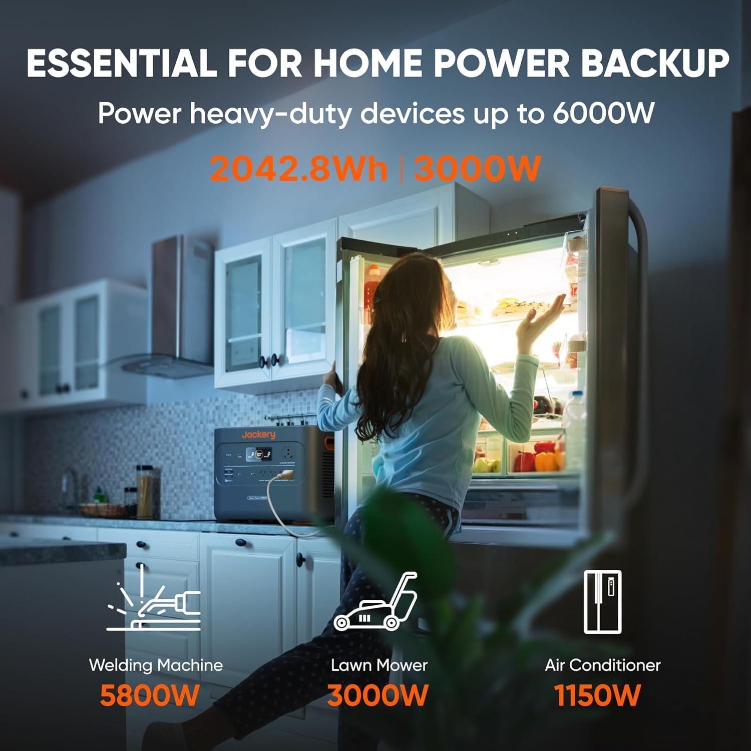 Jackery Solar Generator 2000 Plus 400W, 2042Wh LiFePO4 Battery 3000W Output, Portable Power Station with 2X200W Solar Panel, Fast Charging in 2H, Expandable for Outdoor RV Camping and Home Emergency