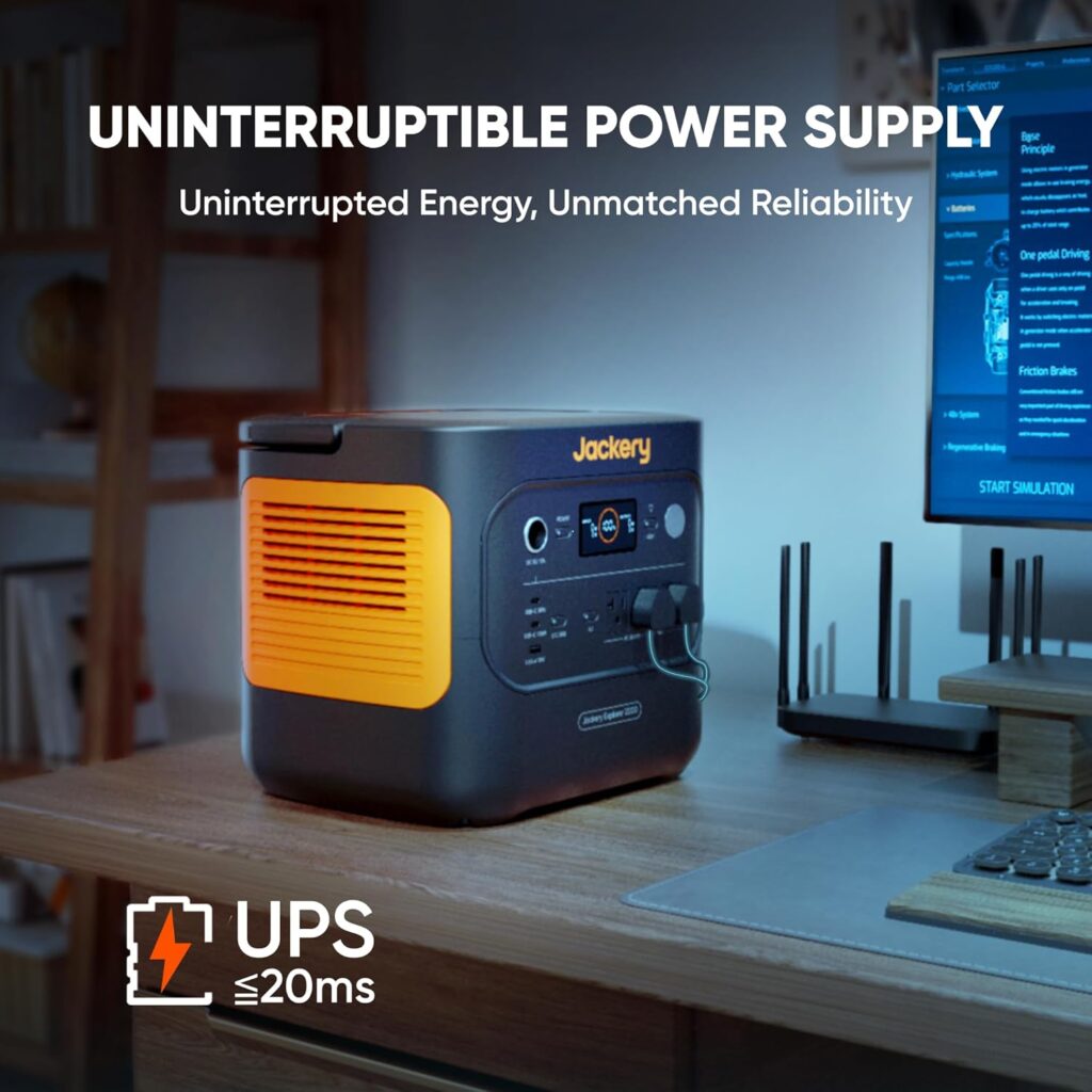 Jackery Solar Generator 2000 v2 with 2x200W Solar Panels, 2042Wh/2200W LiFePo4 Portable Power Station, 20ms UPS Home Backup, USB-C PD 100W Fast Charging for Power Outages, Emergencies, Camping  RVing