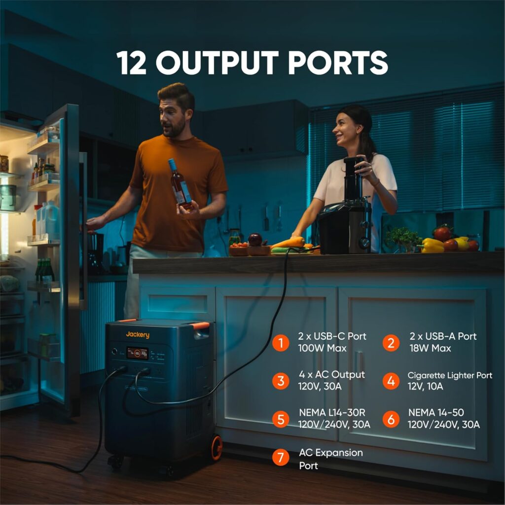 Jackery Solar Generator 5000 Plus with 500W(85Wx6) Solar Panels, 5040Wh LiFePO4 Battery Power Station, 120V/240V 7200W AC Output, Portable Generator for Home Battery Backup, Power Outages Jackery Solar Generator 5000 Plus with 500W(85Wx6) Solar Panels, 5040Wh LiFePO4 Battery Power Station, 120V/240V 7200W AC Output, Portable Generator for Home Battery Backup, Power Outages