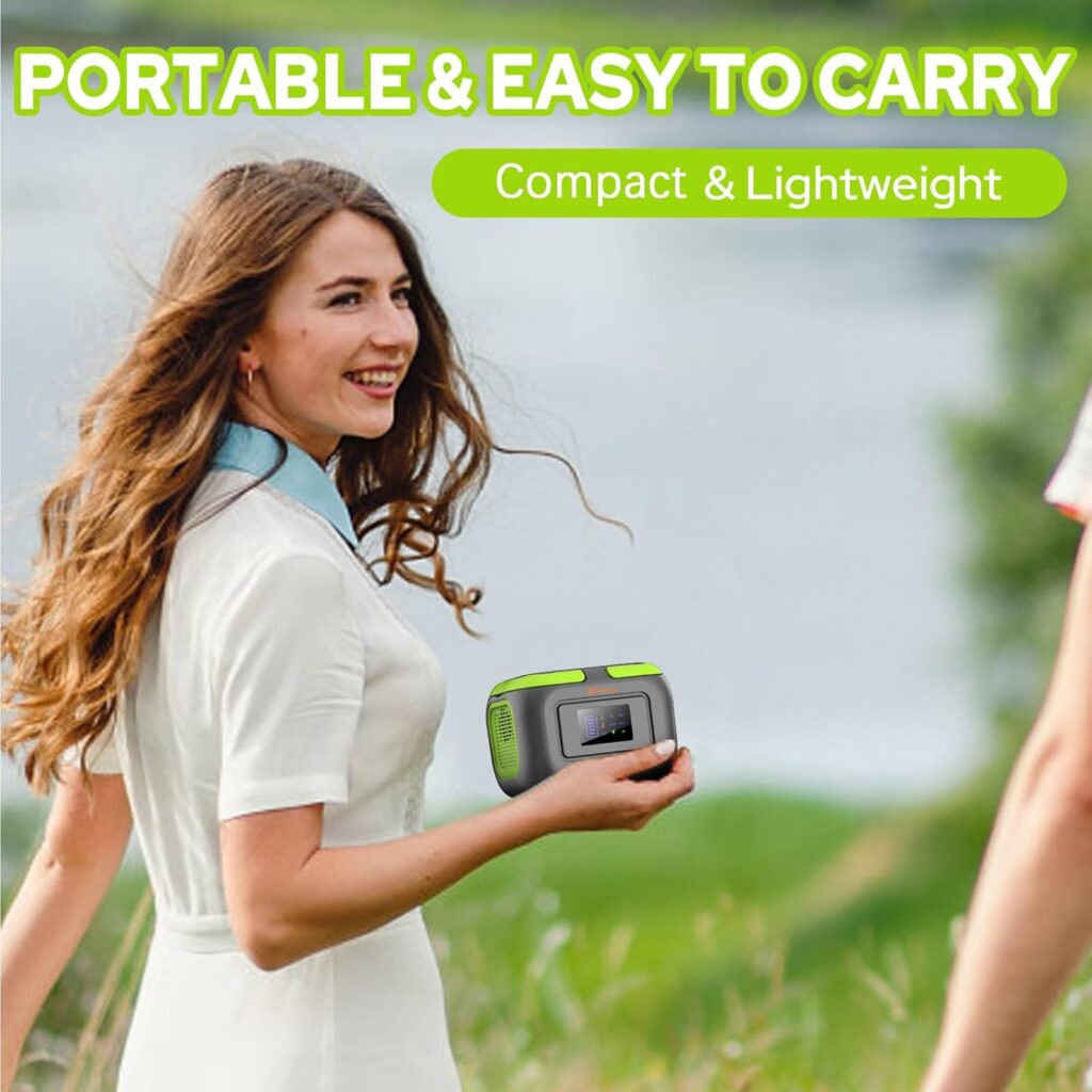 Portable Power Station 120W, 110V Power Bank with AC Outlet, Portable Generator 97.6Wh External Battery Power Pack with USB C Input for Camping Home Van Life Adventure Backup
