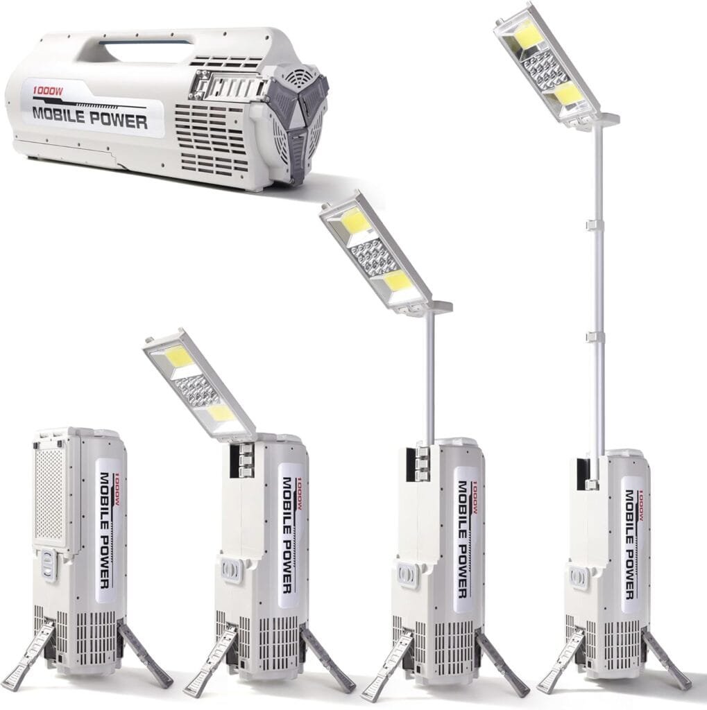 Portable Power Station with Adjustable Camping Light, 1000Wh LiFePO4 Battery Power Station, Solar Generator for Home Backup, Power Outages, and Outdoor Camping (US Stock) Portable Power Station with Adjustable Camping Light, 1000Wh LiFePO4 Battery Power Station, Solar Generator for Home Backup, Power Outages, and Outdoor Camping (US Stock)
