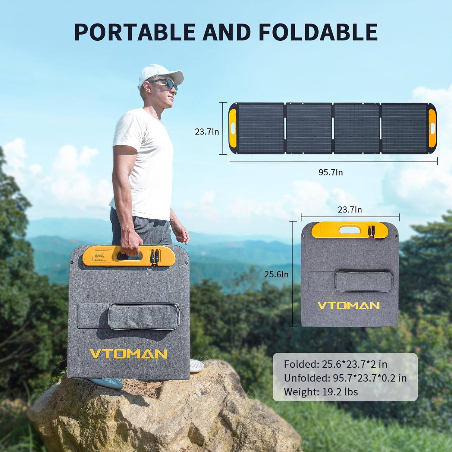 VTOMAN Jump1500X Portable Power Station, 828Wh LiFePO4 Battery Solar Generator with Jump Start, 1500W AC Outlet, 100W PD Type-C, Large Capacity Expandable to 2376Wh for Camping, RV Travel, Home Backup
