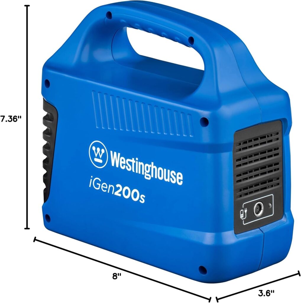 Westinghouse 194Wh 300 Peak Watt Portable Power Station  Solar Generator, Modified Sine Wave AC Outlet, Backup Lithium Battery for Camping, Home, Travel, Indoor/Outdoor Use (Solar Panel Not Included)