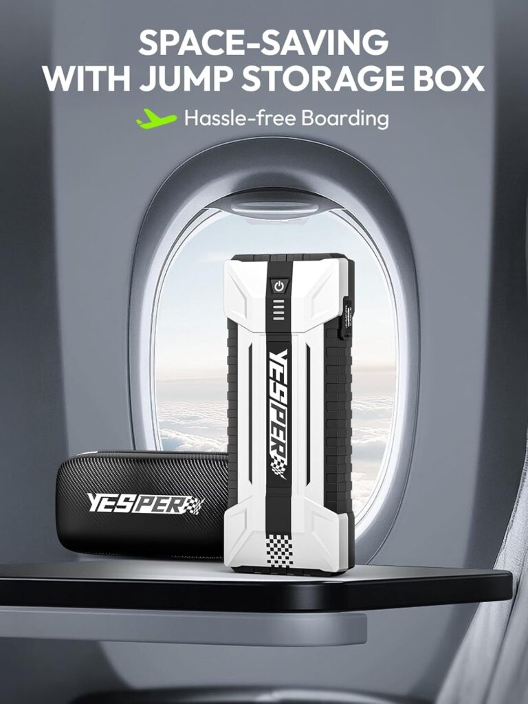 YESPER Battery Jump Starter Portable, 3000A Booster Pack Jump Box for 12V Car (Up to 10L Gas/8L Diesel Engine), Jumper Cables with DSLI Safe Tech, PD 15W Fast Charge  DC 15V Port
