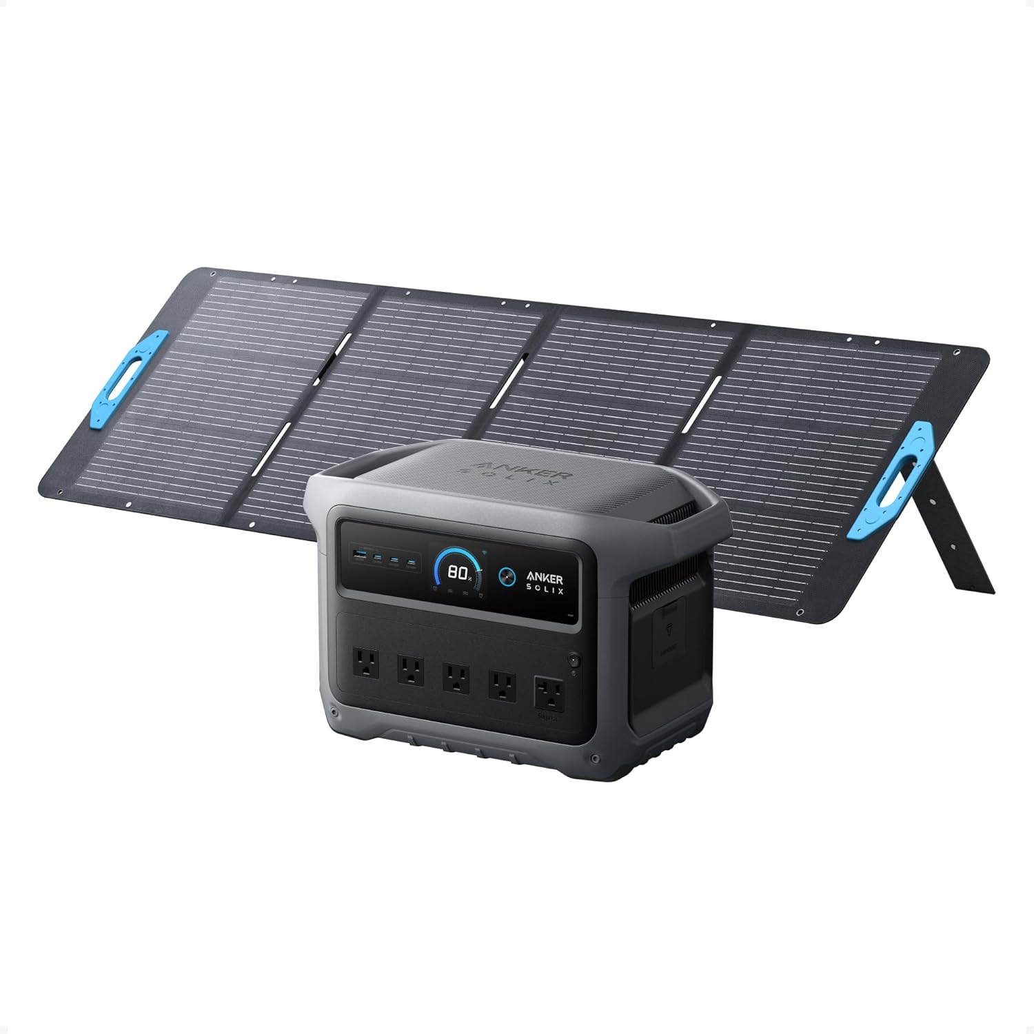 Anker SOLIX C1000 Gen 2 Portable Power Station, 2,000W (Peak 3,000W) Solar Generator, Full Charge in 49 Min, 1,024Wh LiFePO4 Battery for Home Backup, Power Outages, and Camping (Optional Solar Panel) Anker SOLIX C1000 Gen 2 Portable Power Station, 2,000W (Peak 3,000W) Solar Generator, Full Charge in 49 Min, 1,024Wh LiFePO4 Battery for Home Backup, Power Outages, and Camping (Optional Solar Panel)