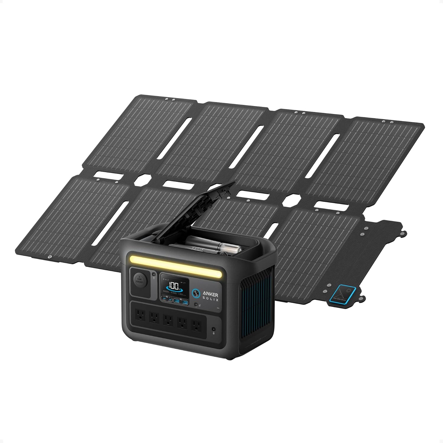 Anker SOLIX C800 Portable Power Station, 1200W (Peak 1600W) Solar Generator, Full Charge in 58 Min, 768Wh LiFePO4 Battery for Outdoor Camping, RVs, Road Trip, and Power Outages (Optional Solar Panel) Anker SOLIX C800 Portable Power Station, 1200W (Peak 1600W) Solar Generator, Full Charge in 58 Min, 768Wh LiFePO4 Battery for Outdoor Camping, RVs, Road Trip, and Power Outages (Optional Solar Panel)