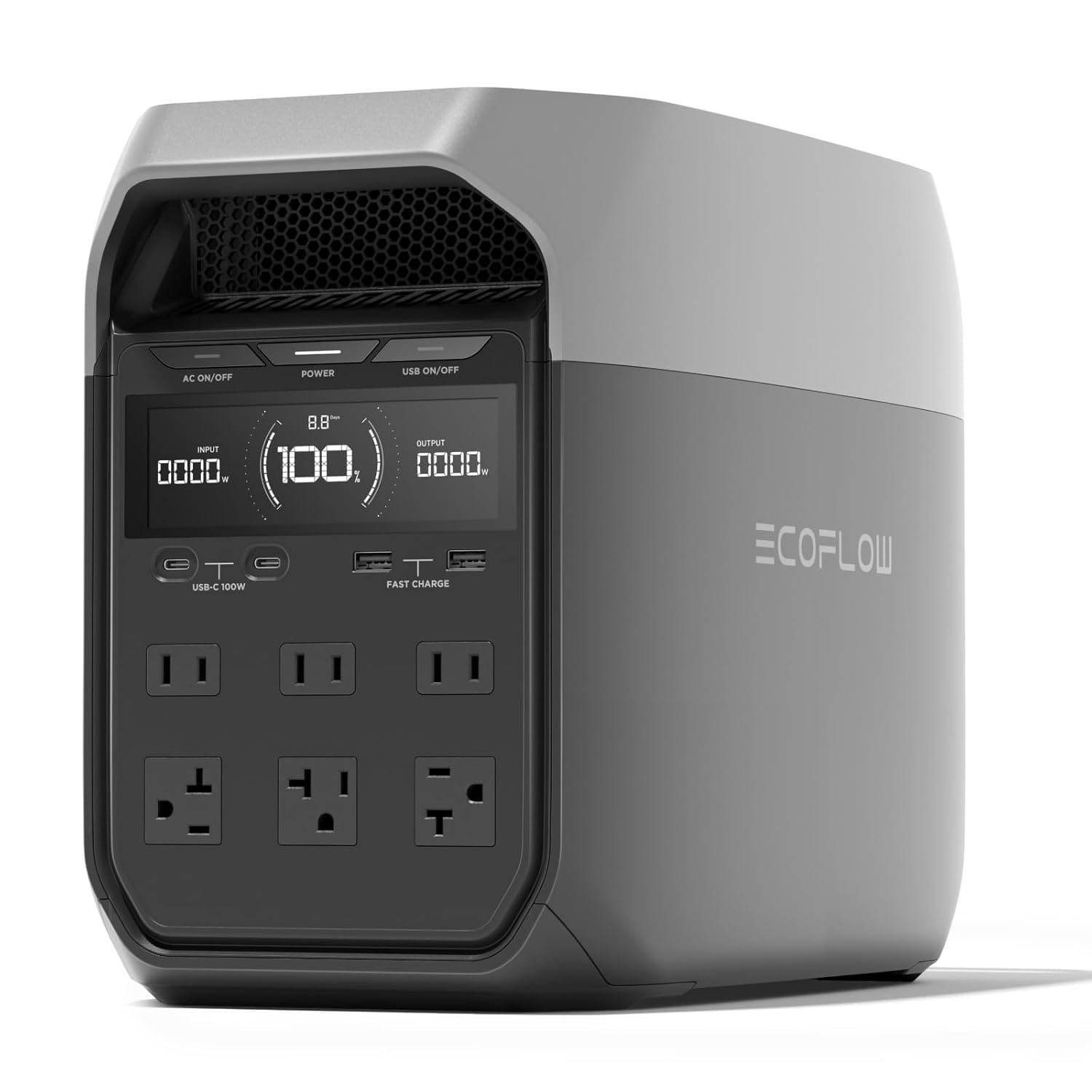 EF ECOFLOW Portable Power Station DELTA 3 Classic, 1024Wh LiFePO4 Battery, 1800W AC/100W USB-C Output, 1 Hr Fast Charge, Solar Generator for Home Backup, Camping  RVs (Solar Panel Optional)