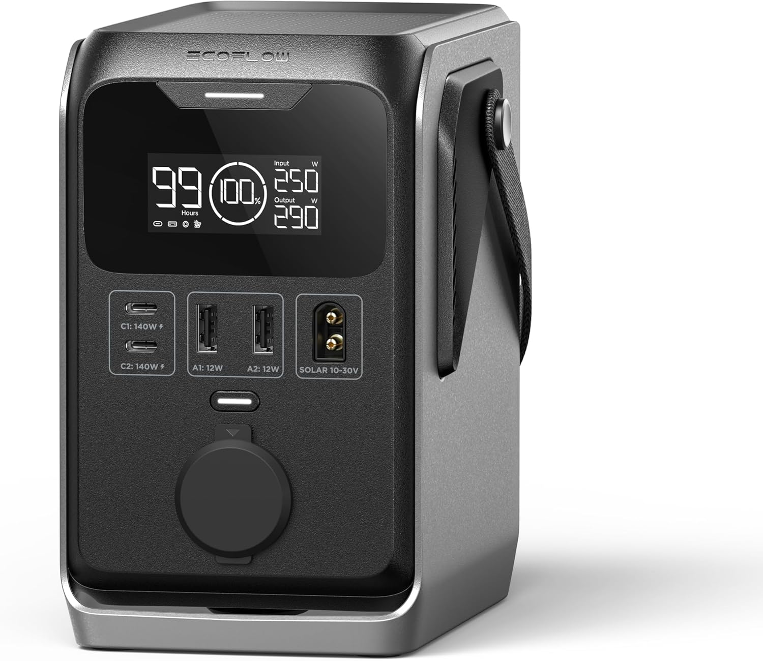 EF ECOFLOW TRAIL 200 DC Portable Power Station, 192Wh LiFePO4 Battery, Solar Generator, 220W DC Output, Compact Power Bank for Camping, Travel, Outdoors, and Emergency Use (No Wall Charger Included)