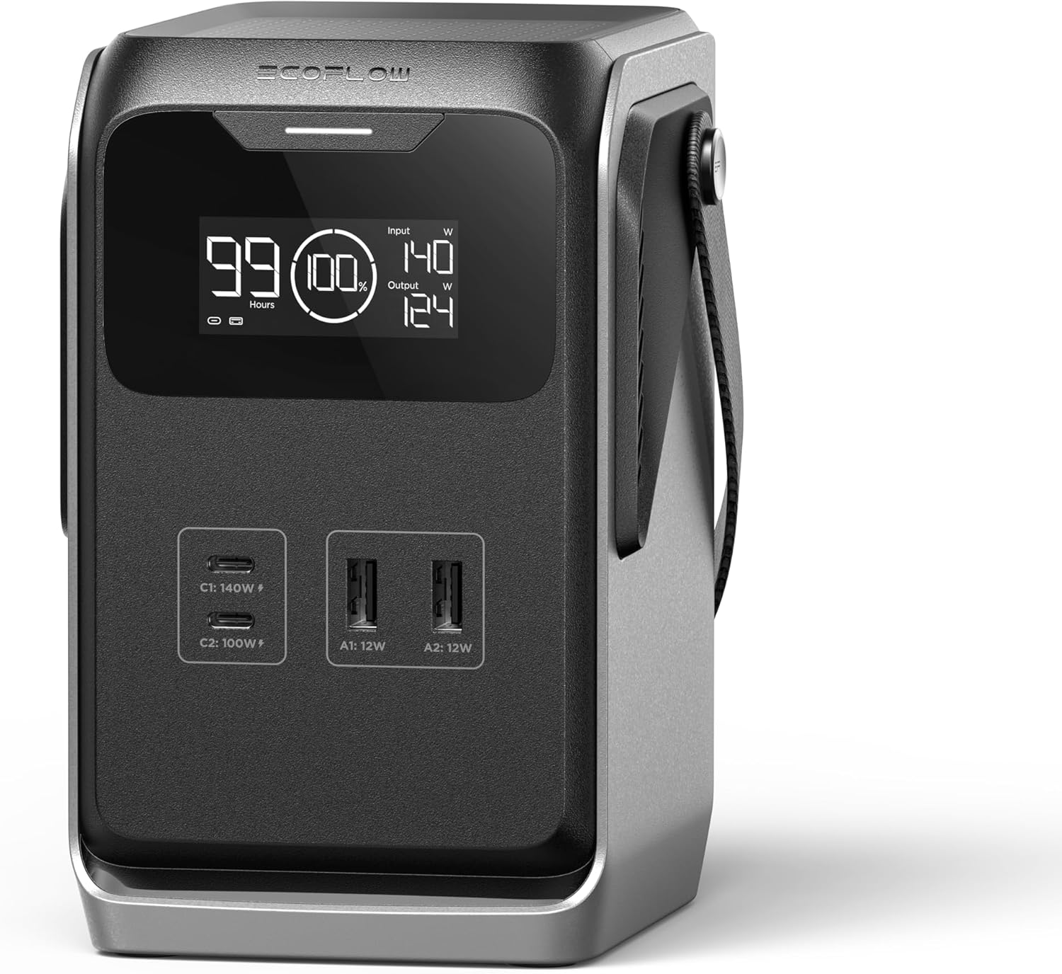 EF ECOFLOW TRAIL 200 DC Portable Power Station, 192Wh LiFePO4 Battery, Solar Generator, 220W DC Output, Compact Power Bank for Camping, Travel, Outdoors, and Emergency Use (No Wall Charger Included)