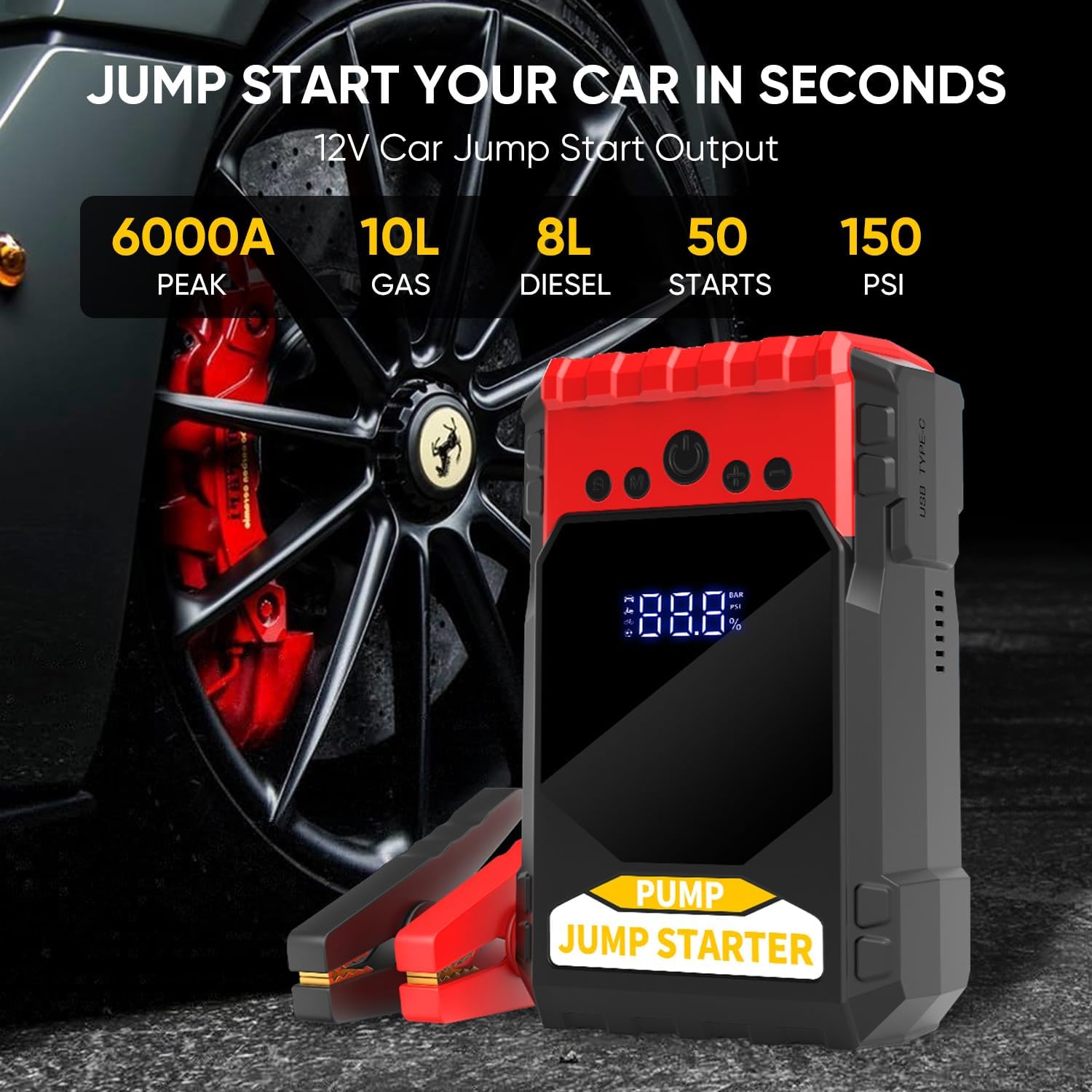 6000A Jump Starter with Air Compressor review