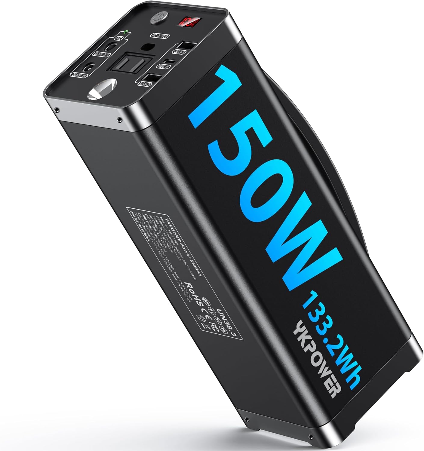 Portable Power Station 150W, 133.2 Wh/36000mAh Fast Charging, Rechargeable Generator with 5 Outputs, AC Outlets Power Bank with LED Light for Backup Home Outdoor Emergency Travel Camping RV Portable Power Station 150W, 133.2 Wh/36000mAh Fast Charging, Rechargeable Generator with 5 Outputs, AC Outlets Power Bank with LED Light for Backup Home Outdoor Emergency Travel Camping RV