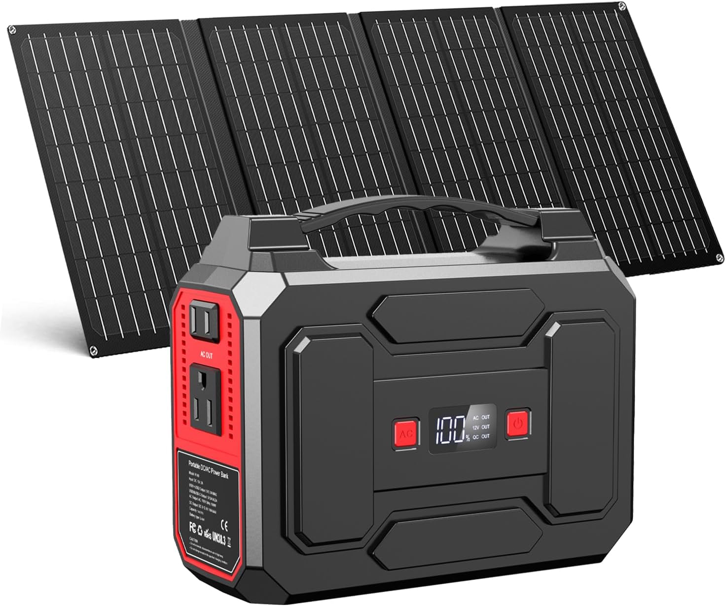 Portable Power Station 300W, Outdoor Solar Generator Backup Battery Pack 220Wh/60000mAh, Portable Laptop Charger with 110V AC Outlet for Home Use, Emergency Outage, Camping Travel, RV Trip