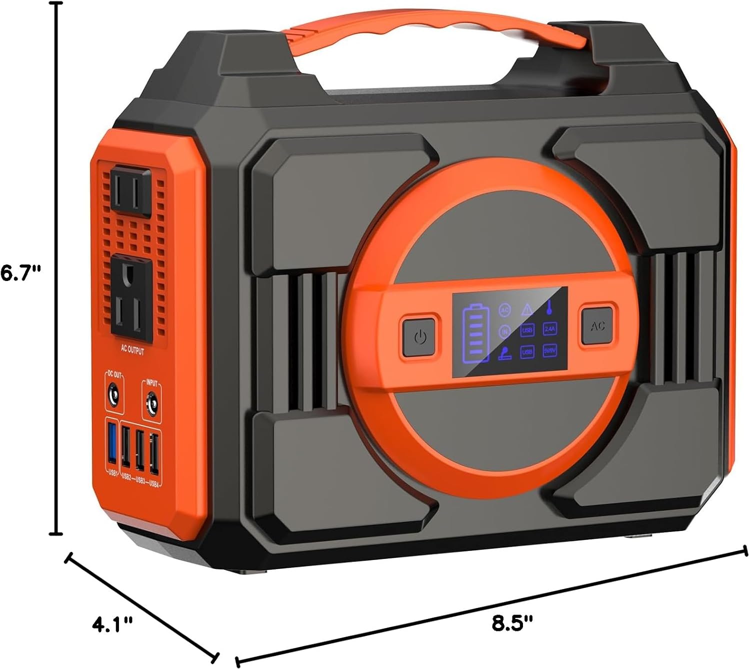 Portable Power Station 300W, Outdoor Solar Generator Backup Battery Pack 220Wh/60000mAh, Portable Laptop Charger with 110V AC Outlet for Home Use, Emergency Outage, Camping Travel, RV Trip